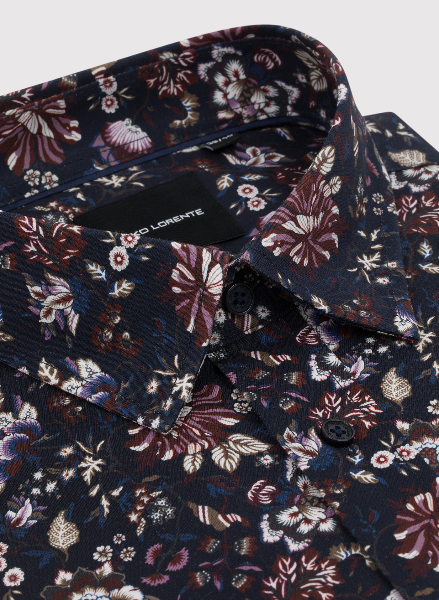 Granatowa koszula w kwiaty - Pako Lorente