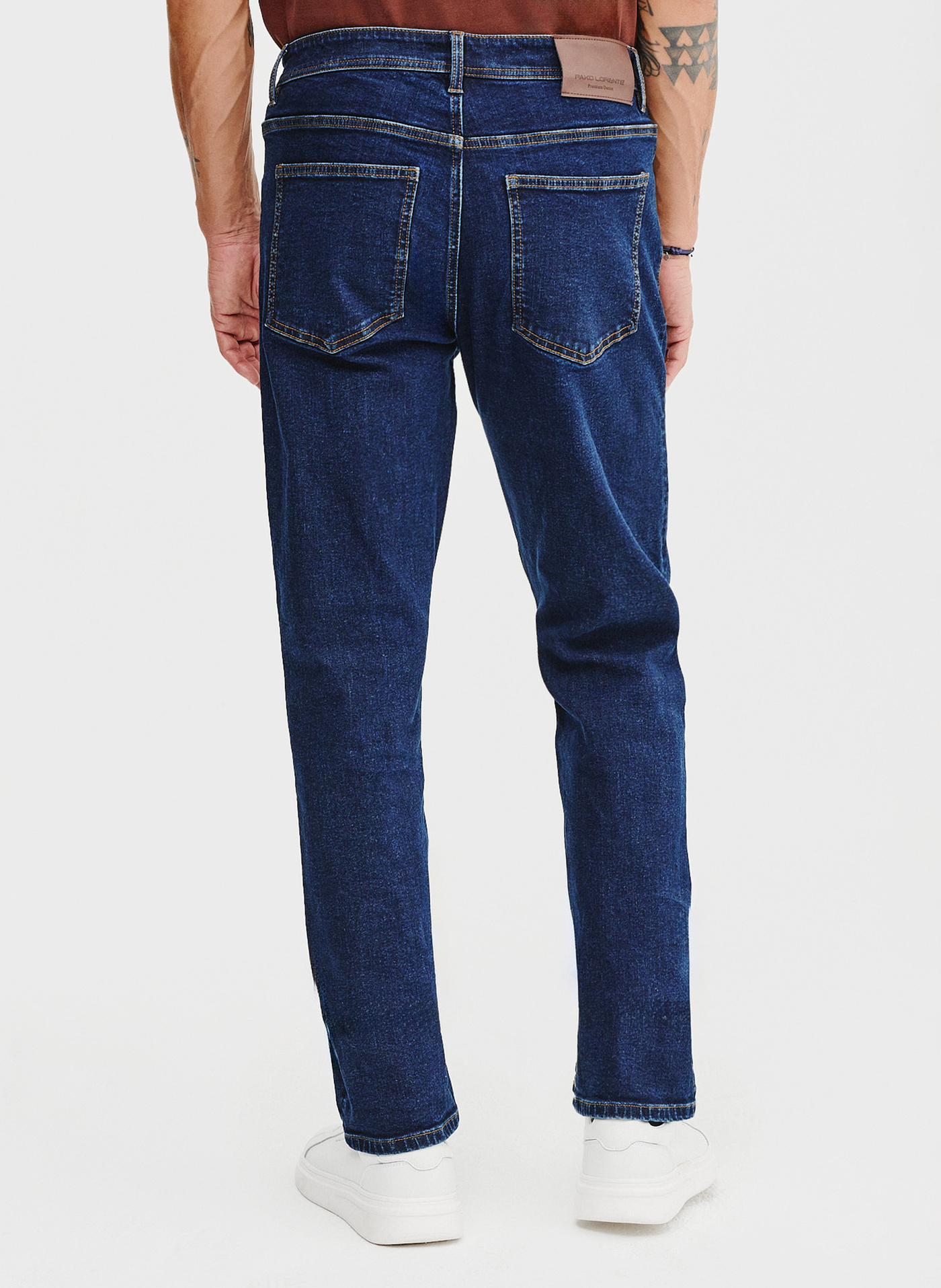 PAKO LORENTE - Granatowe spodnie męskie jeans - Pako Lorente