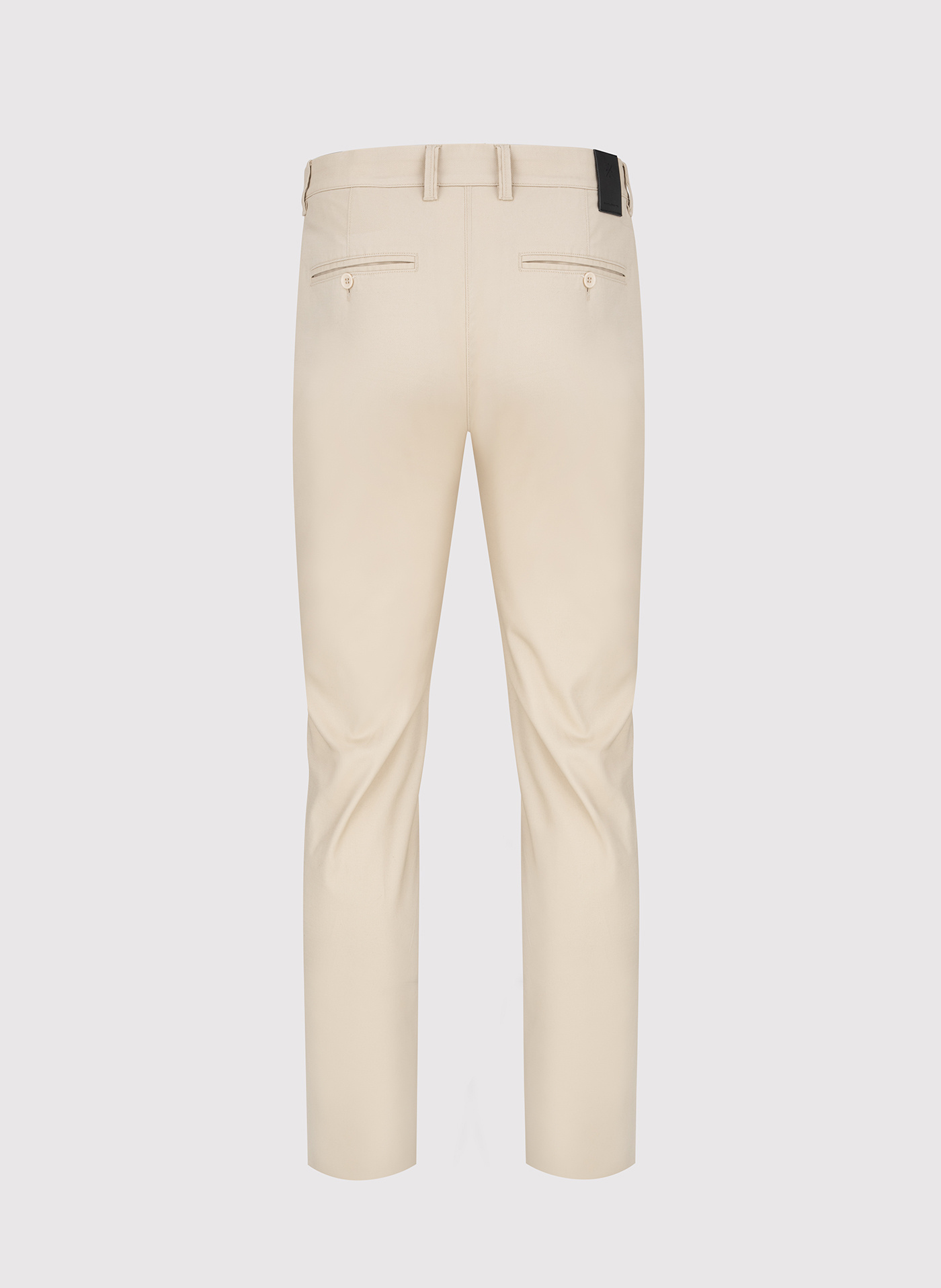 Beżowe gładkie spodnie męskie P24SF-WX-003-E-0 - Pako Lorente - Pako Lorente