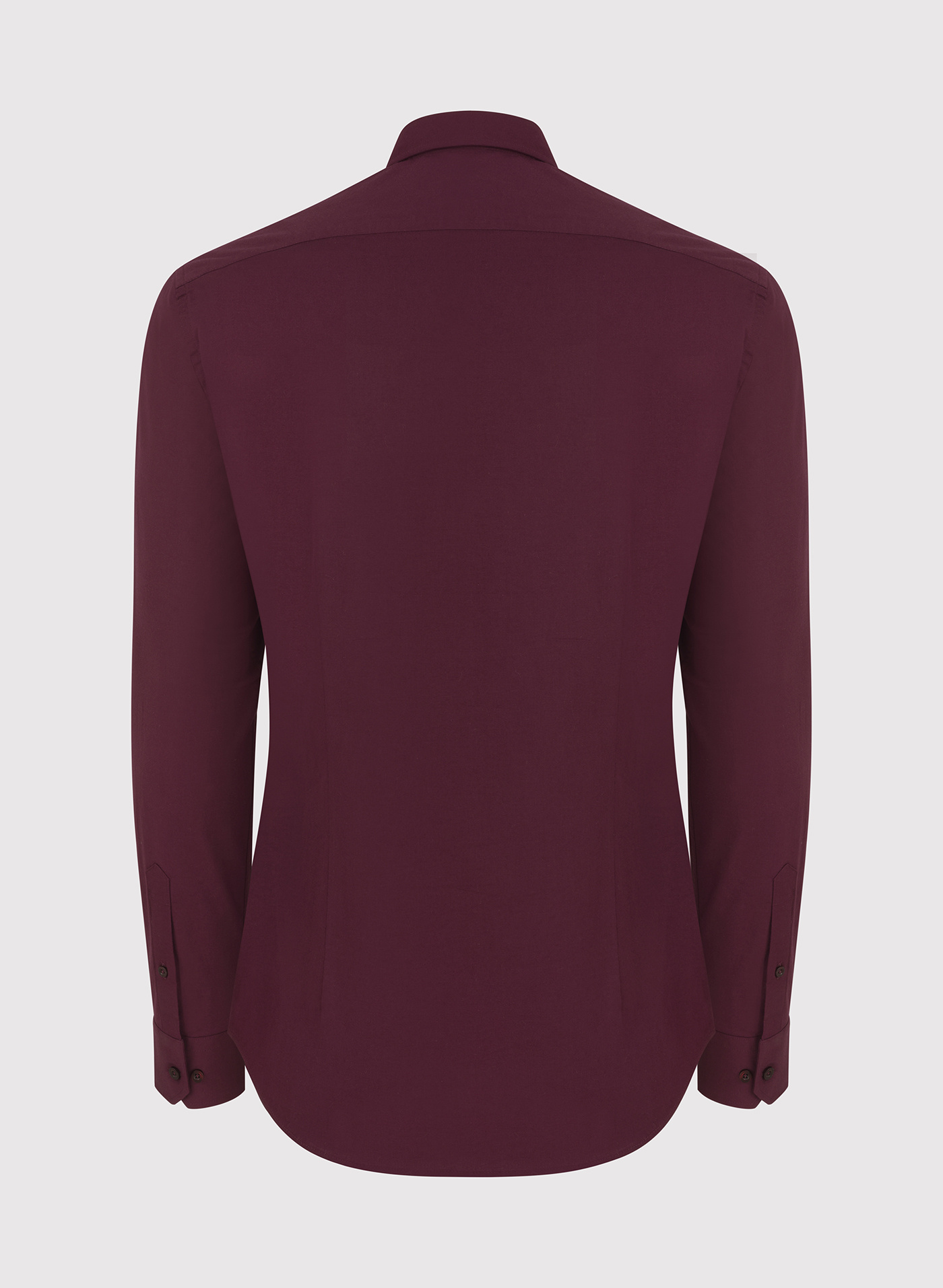 Bordowa gładka koszula męska - Pako Lorente