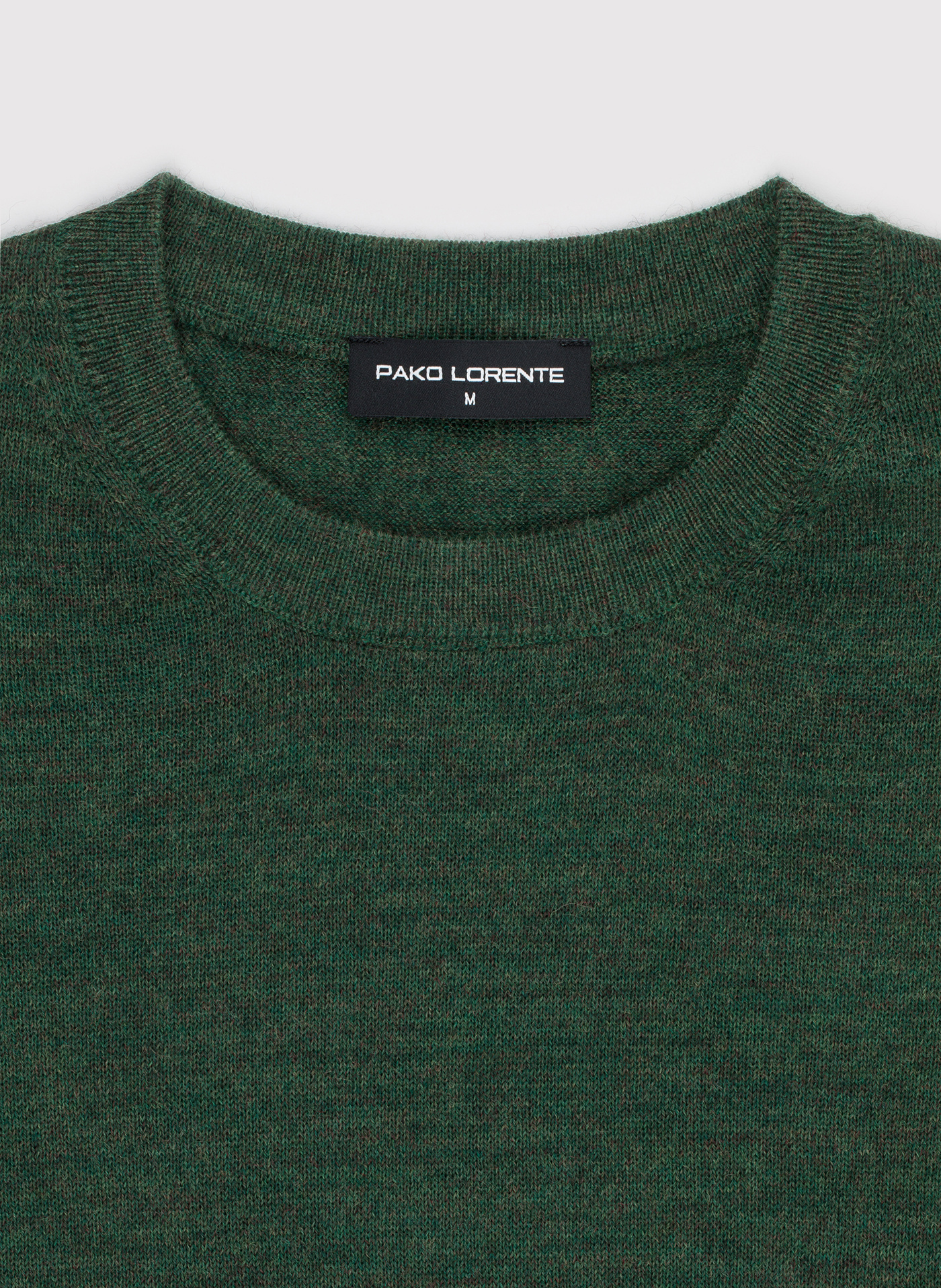 Zielony sweter męski z wełną - Pako Lorente