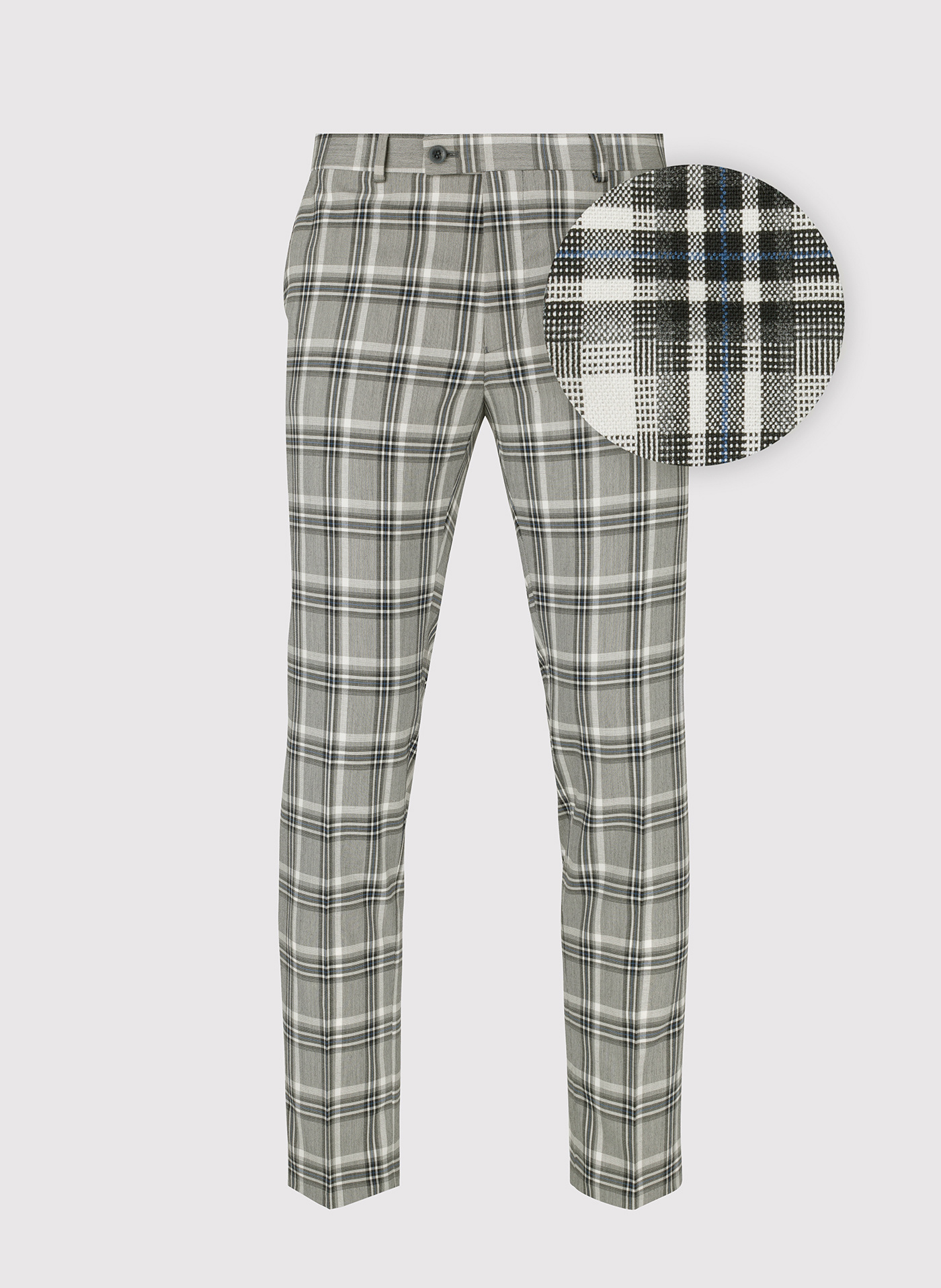 Spodnie garniturowe w kolorze beżowym w kratę - Pako Lorente