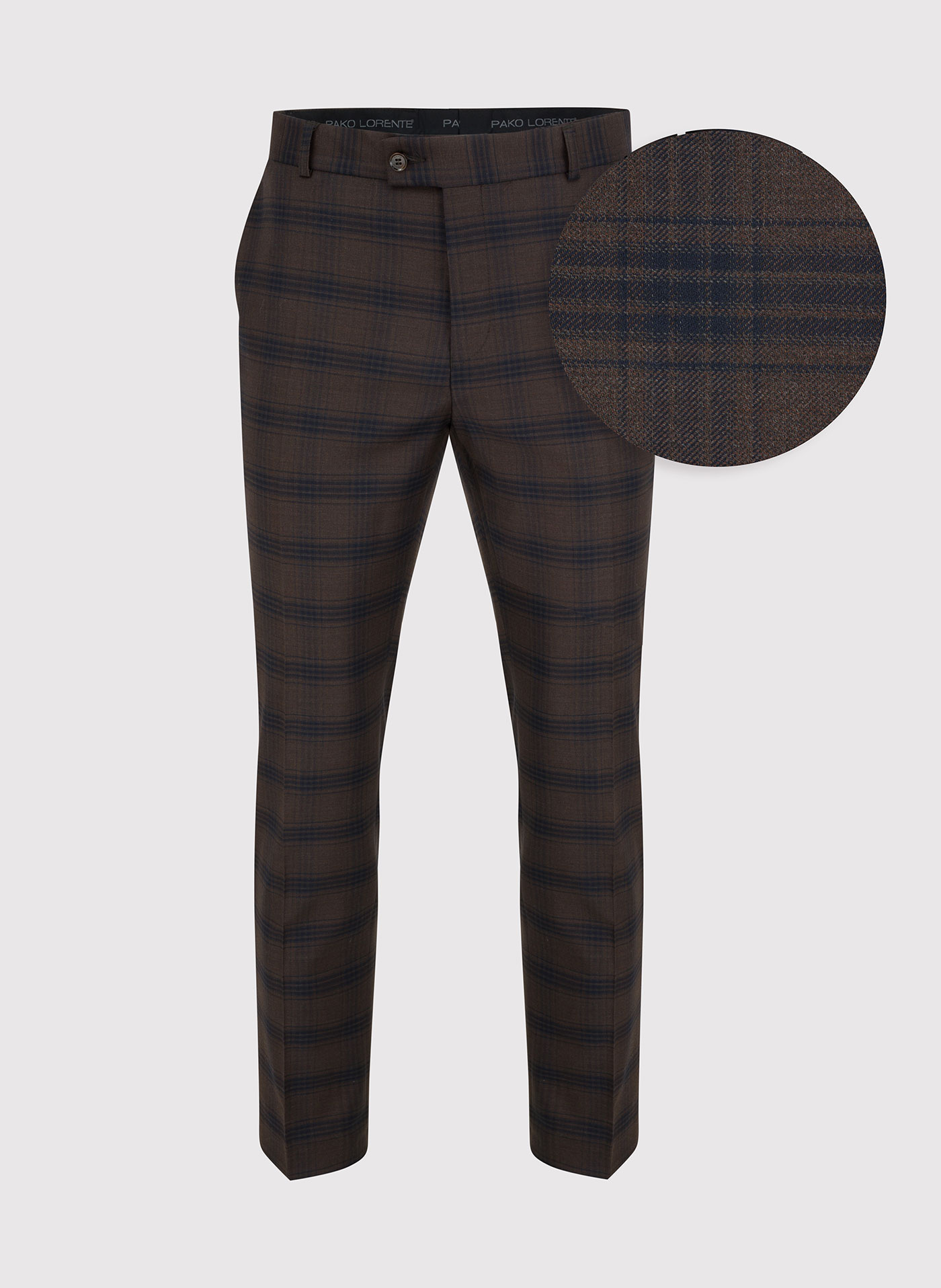 Brązowe spodnie garniturowe P22WP-6G-030-A-S - Pako Lorente