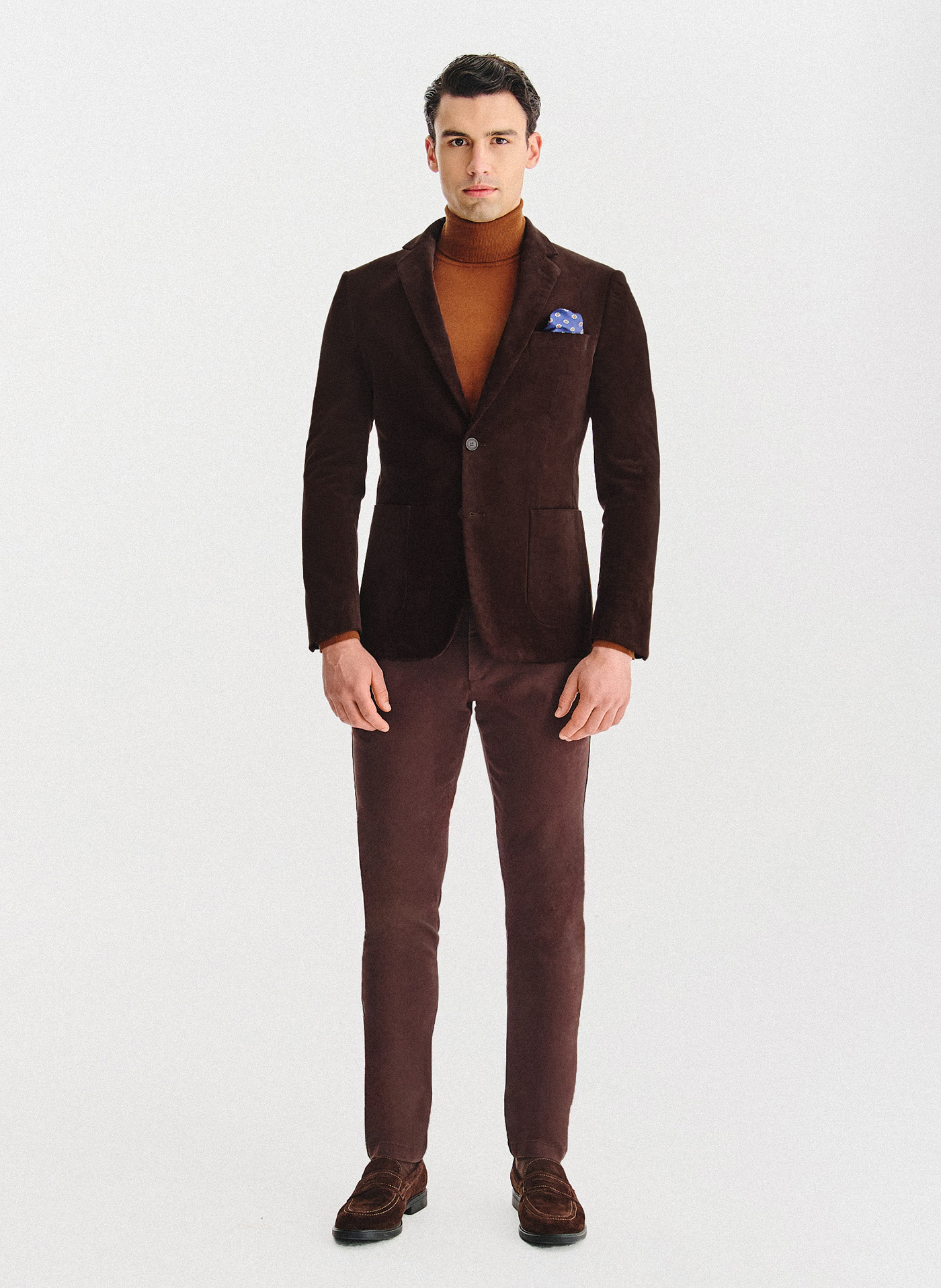 PAKO LORENTE - Brązowa sztruksowa marynarka męska - Pako Lorente