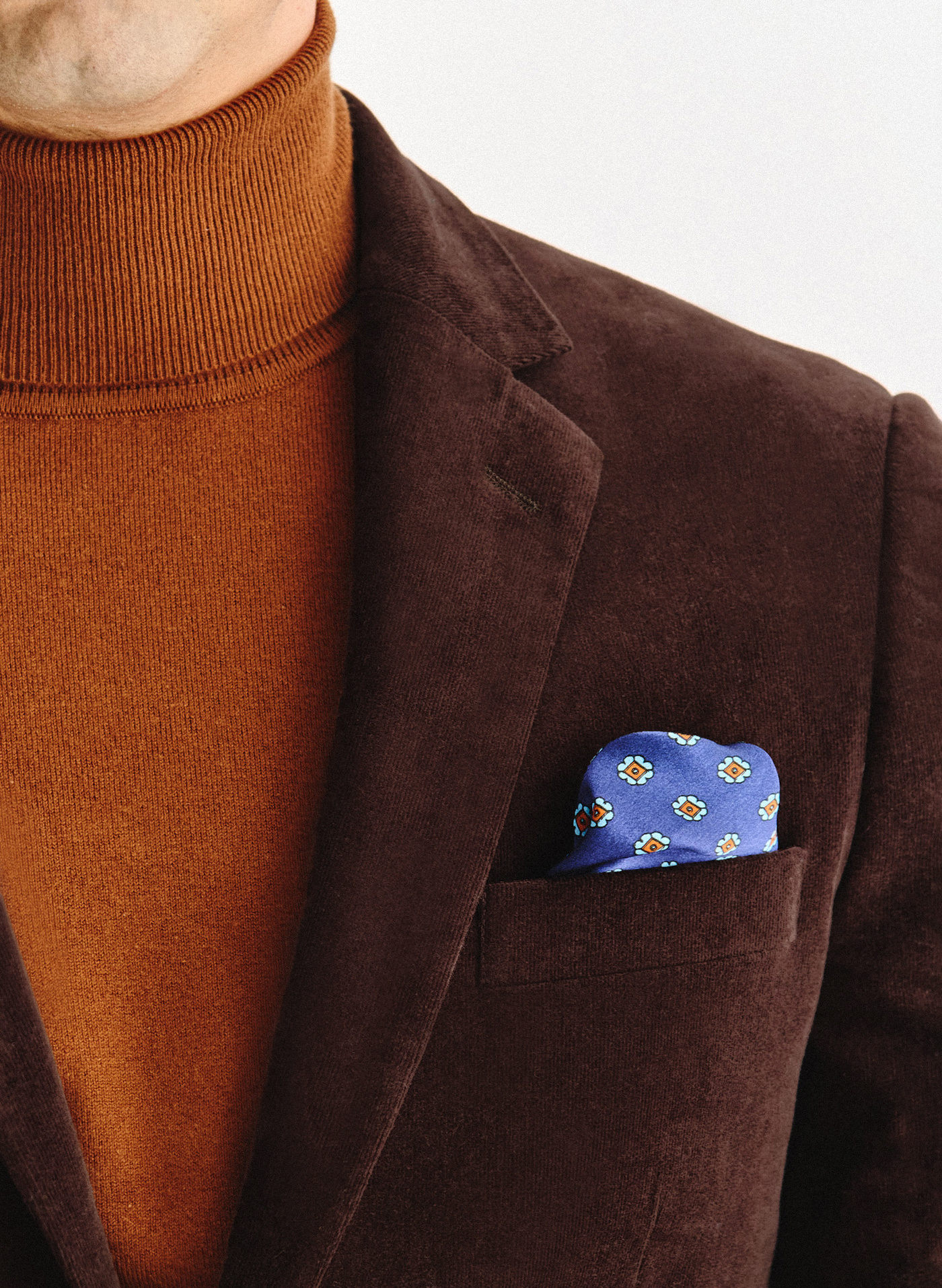 PAKO LORENTE - Brązowa sztruksowa marynarka męska - Pako Lorente