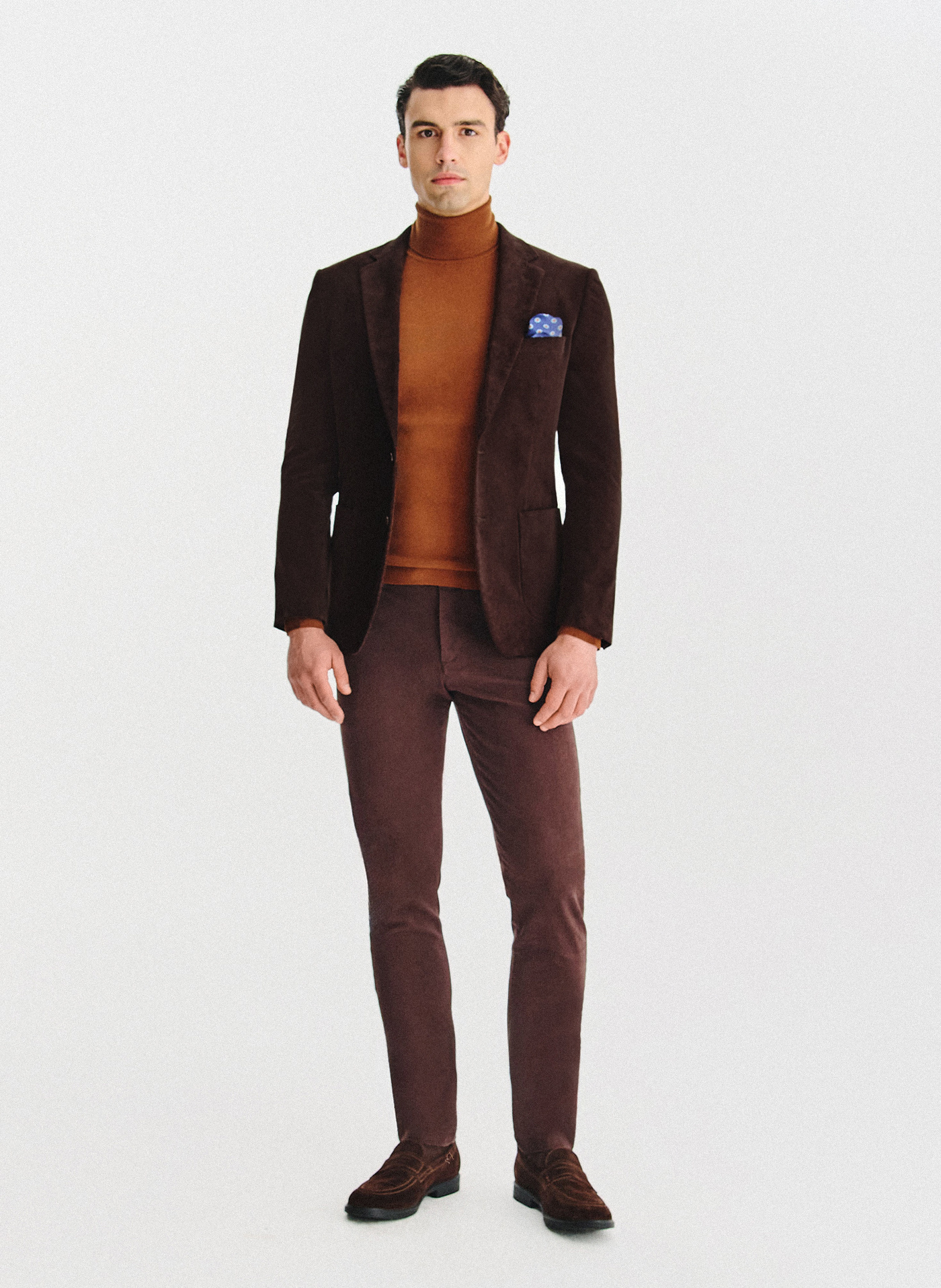 PAKO LORENTE - Brązowa sztruksowa marynarka męska - Pako Lorente