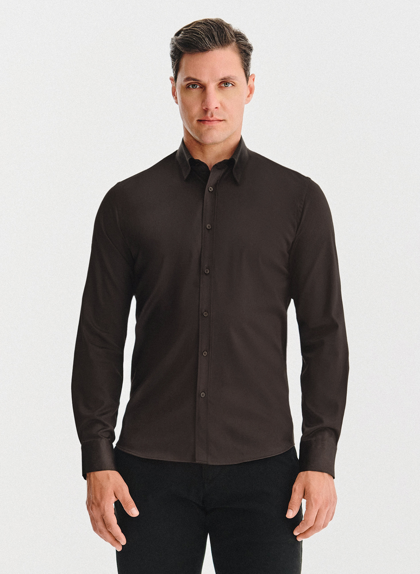 Brązowa koszula męska - Pako Lorente