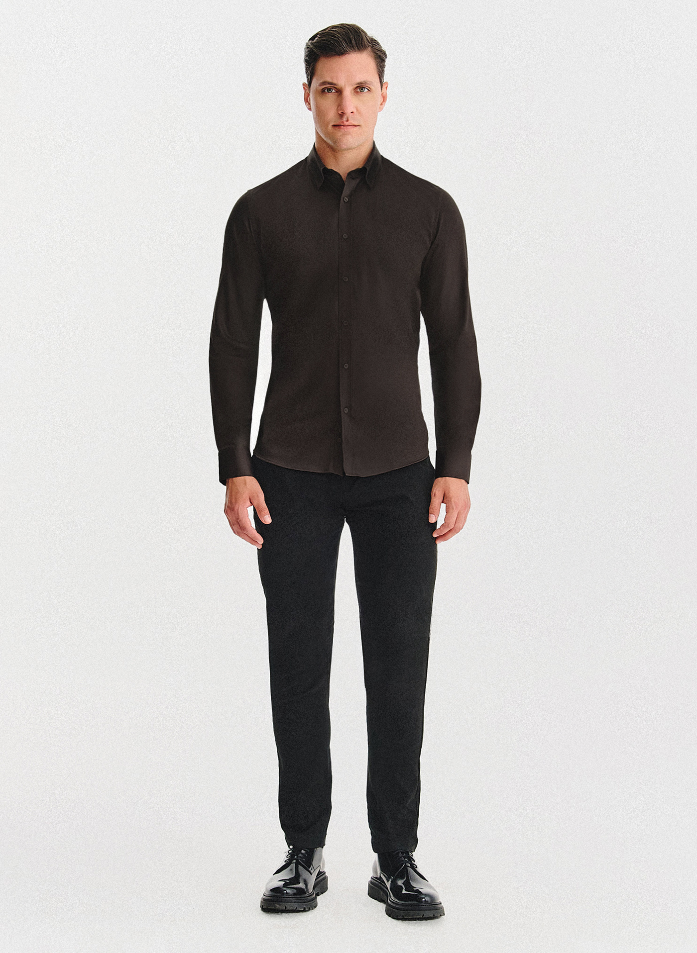 Brązowa koszula męska - Pako Lorente