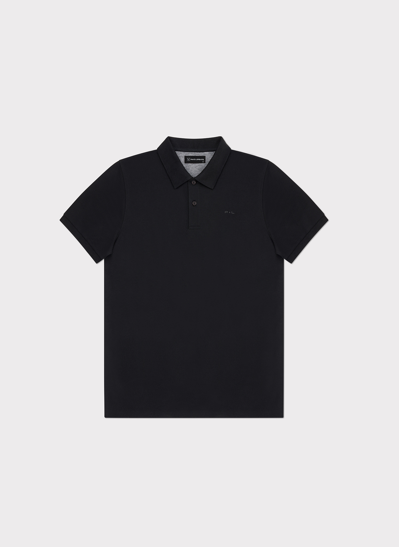 Czarny t-shirt polo - Pako Lorente