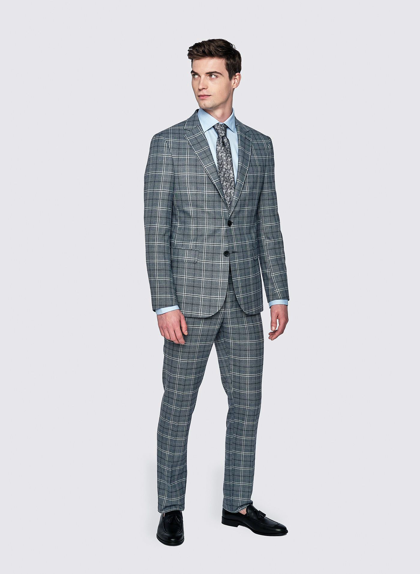 Szara marynarka garniturowa w kratę - Pako Lorente