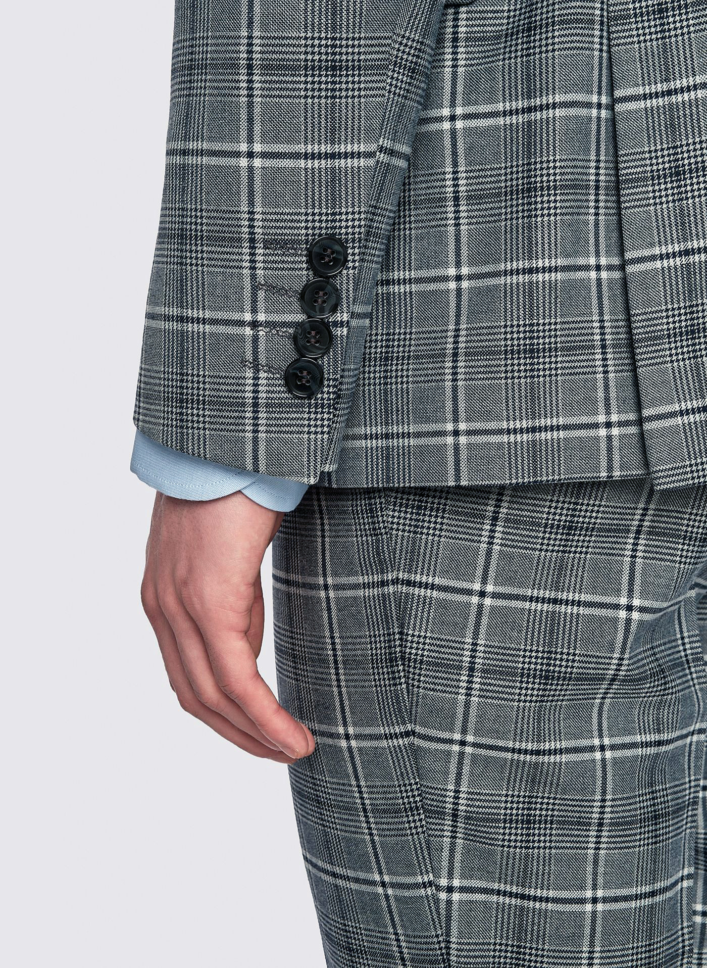Szara marynarka garniturowa w kratę - Pako Lorente