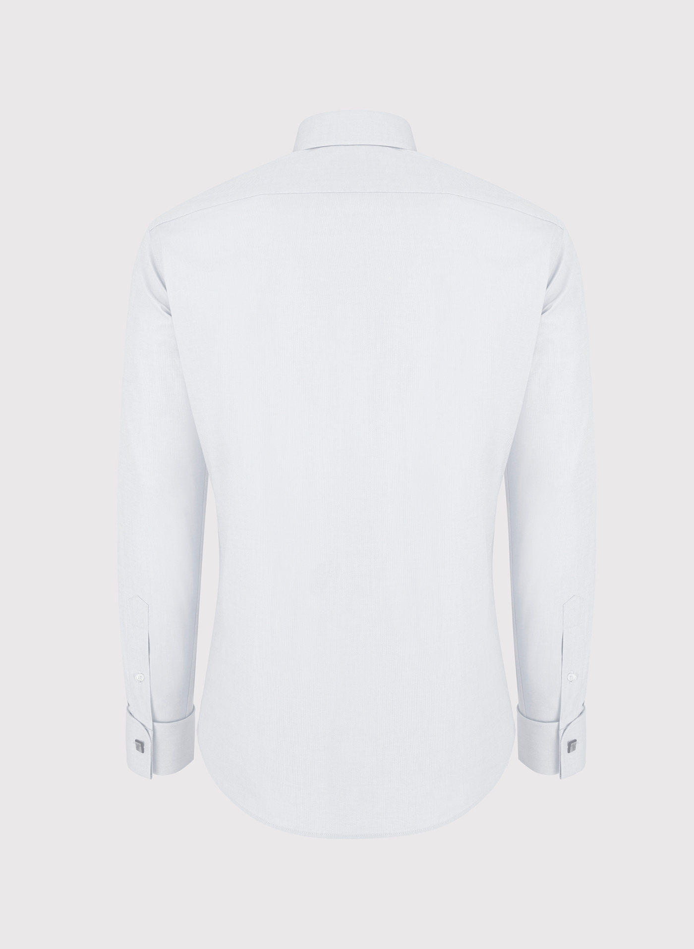 Biała bawełniana koszula męska na spinki - Pako Lorente