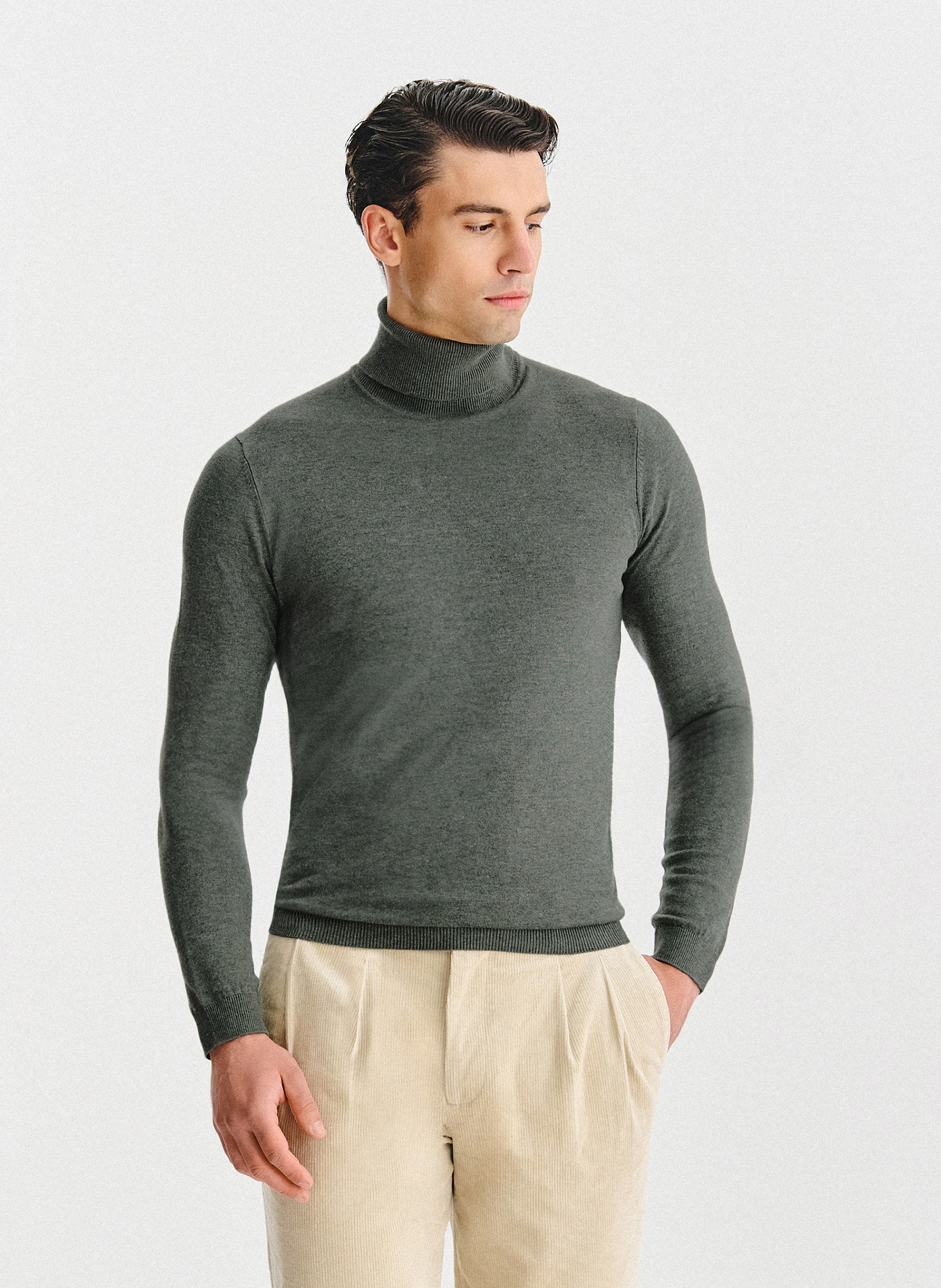 PAKO LORENTE - Golf męski w zielonym kolorze - Pako Lorente