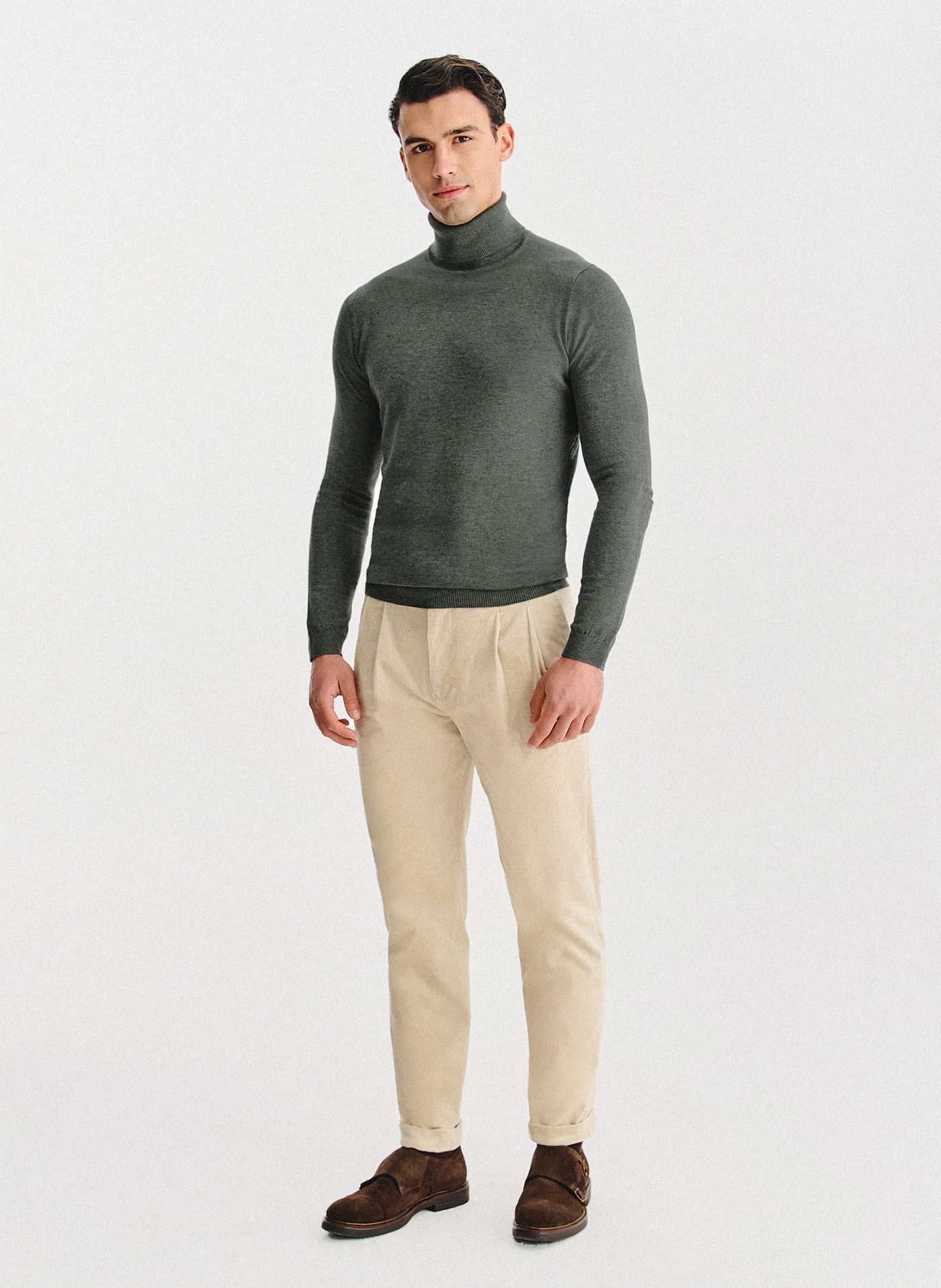 PAKO LORENTE - Golf męski w zielonym kolorze - Pako Lorente