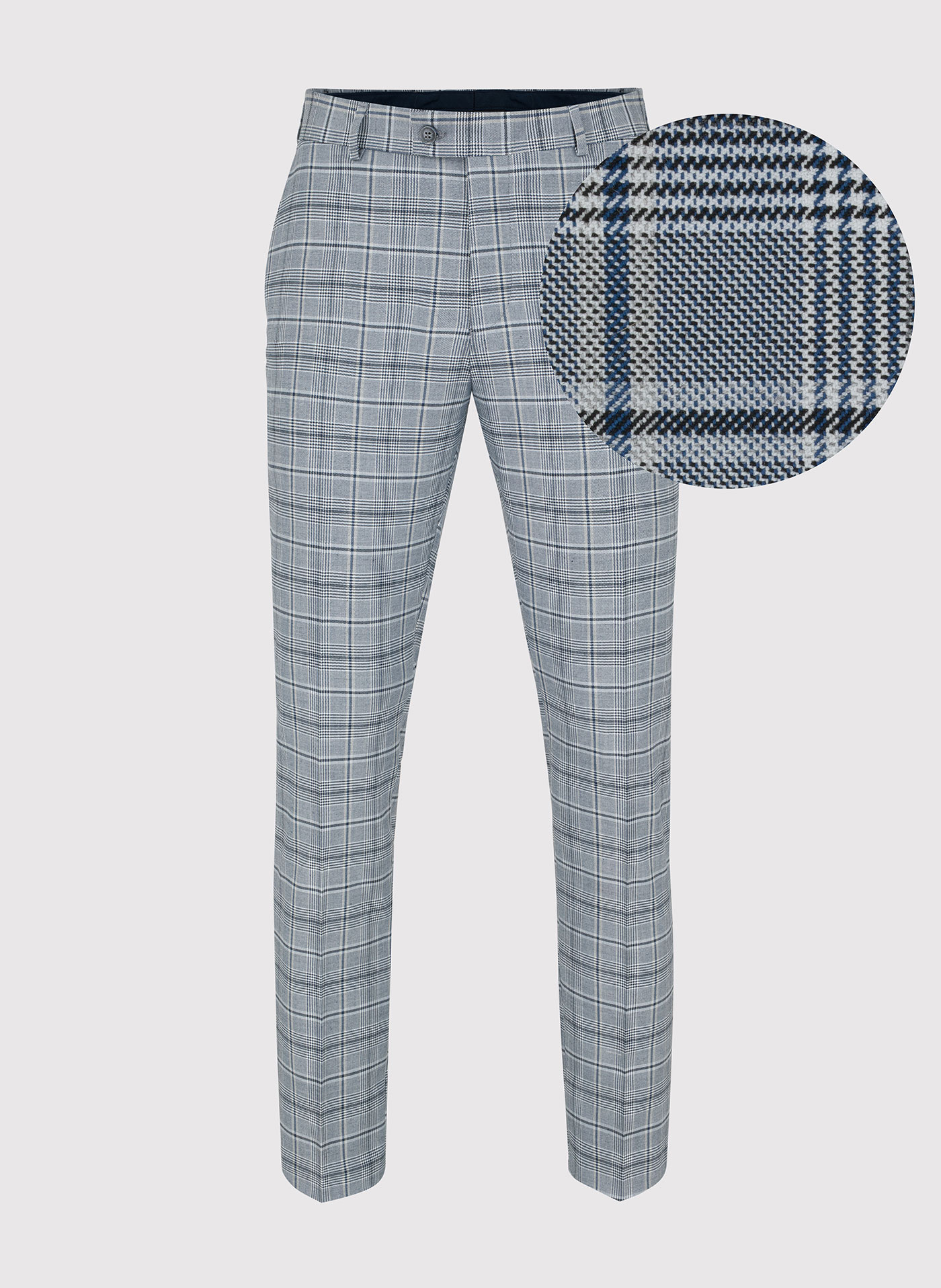 Kraciaste męskie spodnie garniturowe - Pako Lorente