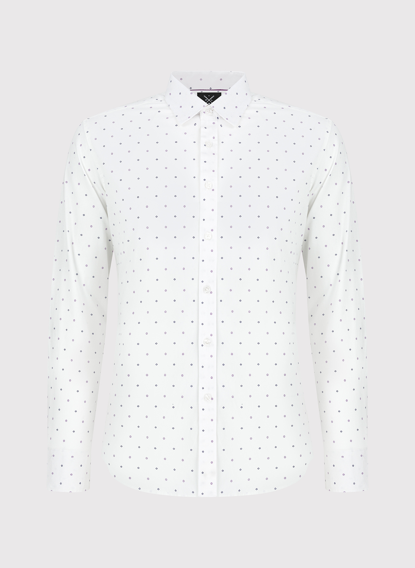 Koszula w kolorze białym w drobny wzór P24SF-1X-022-B-S - Pako Lorente - Pako Lorente