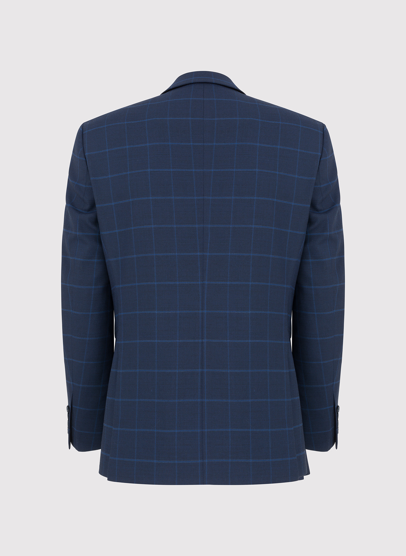 Granatowa marynarka garniturowa w niebieską kratkę - Pako Lorente