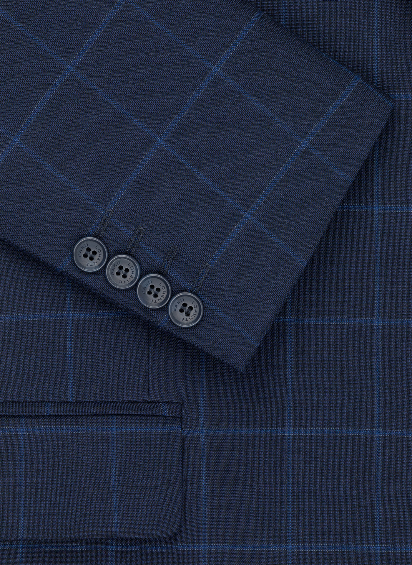 Granatowa marynarka garniturowa w niebieską kratkę - Pako Lorente