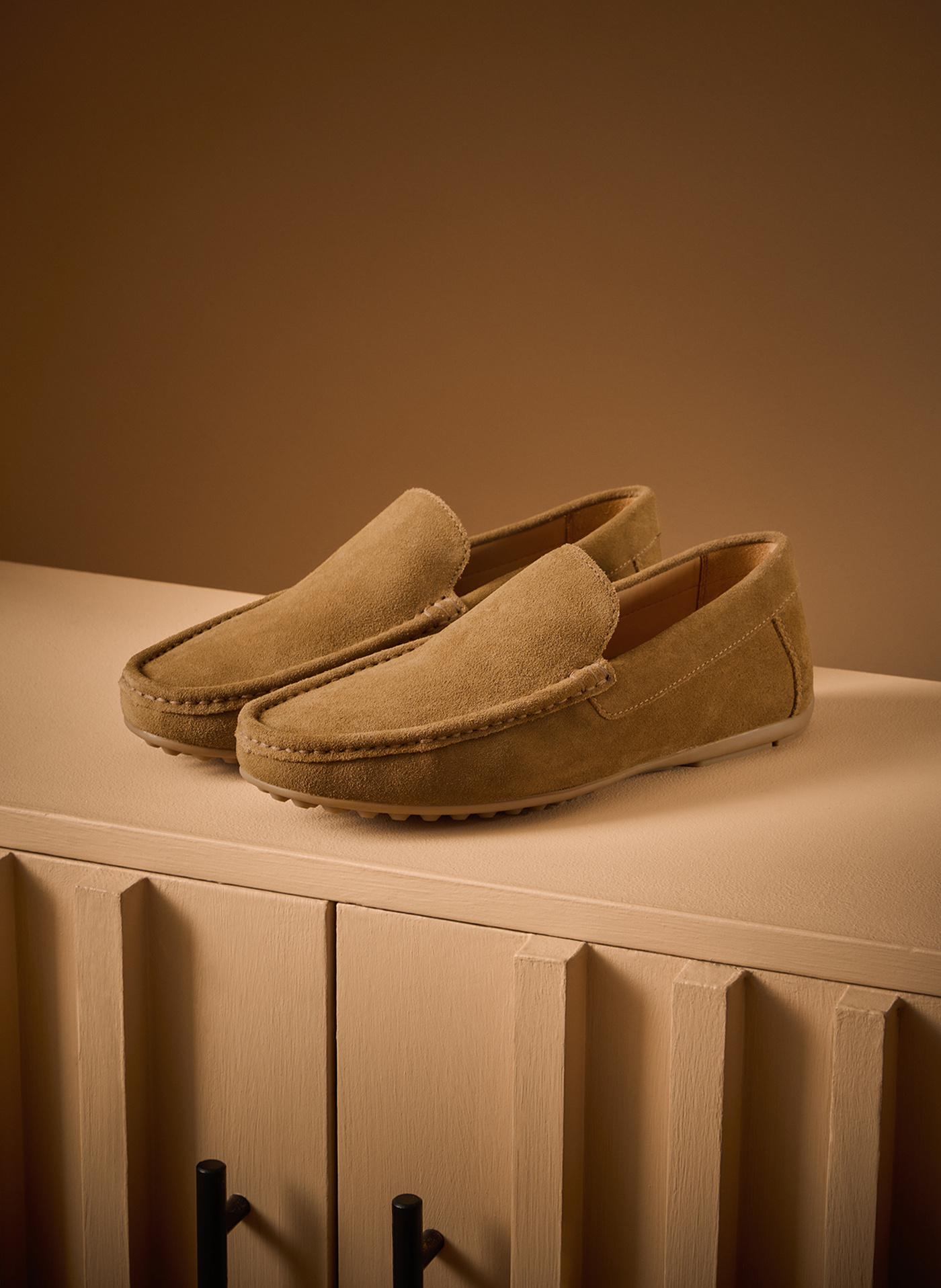 PAKO LORENTE - Beżowe mokasyny męskie - Pako Lorente