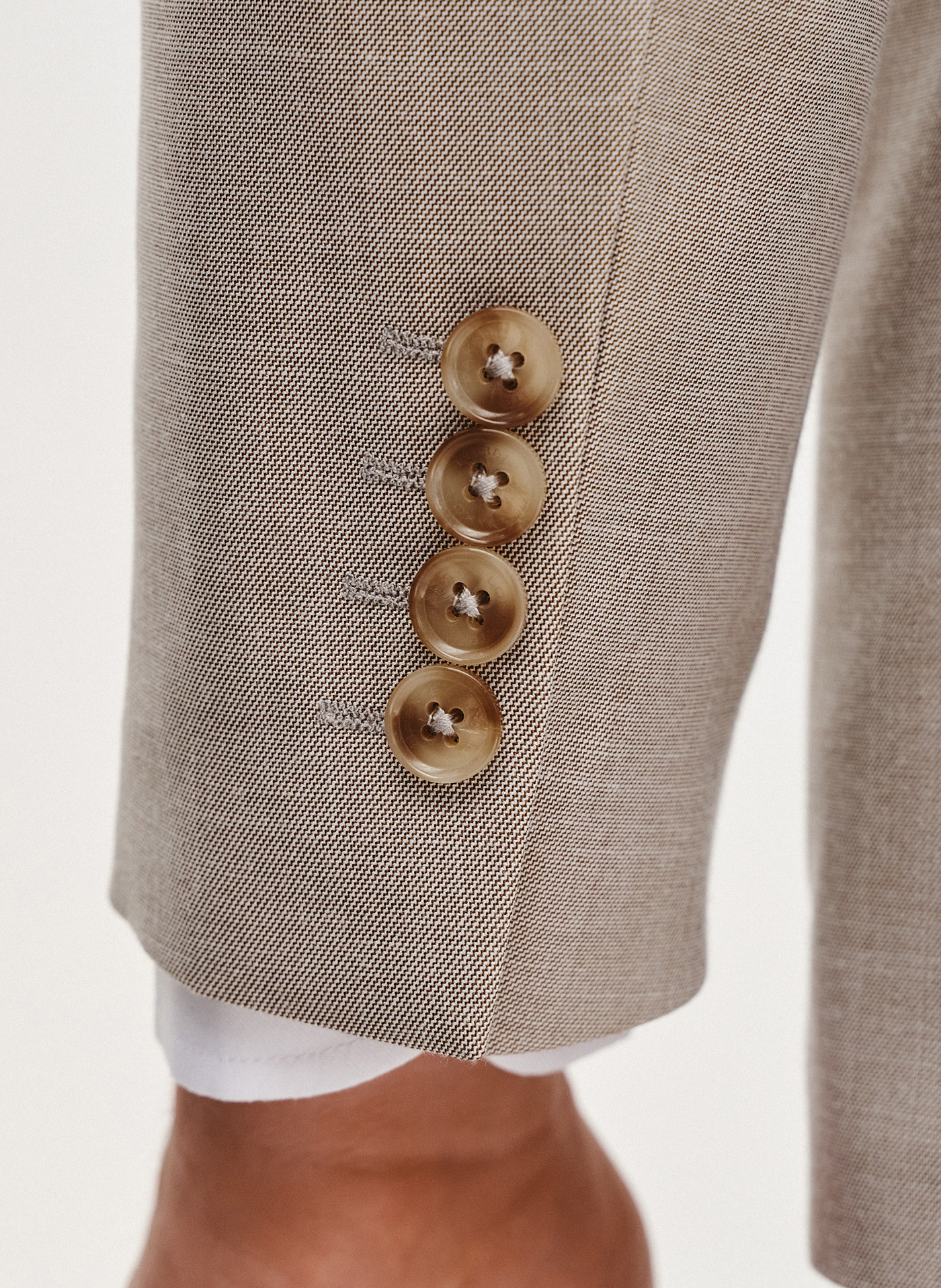 Marynarka garniturowa w kolorze beżowym - Pako Lorente