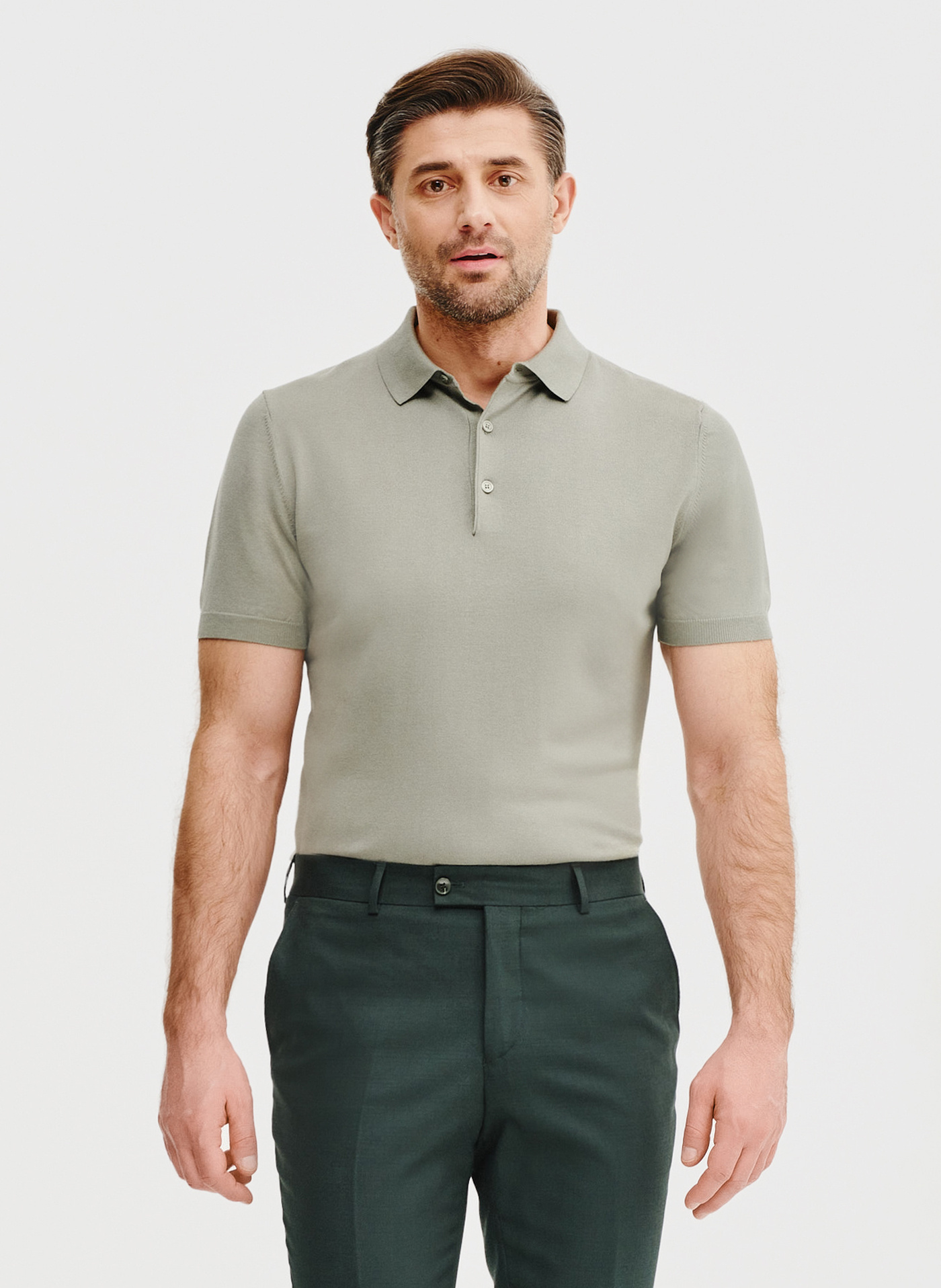 Zielony t-shirt polo - Pako Lorente