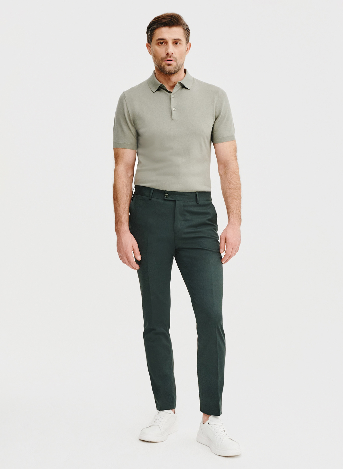 Zielony t-shirt polo - Pako Lorente