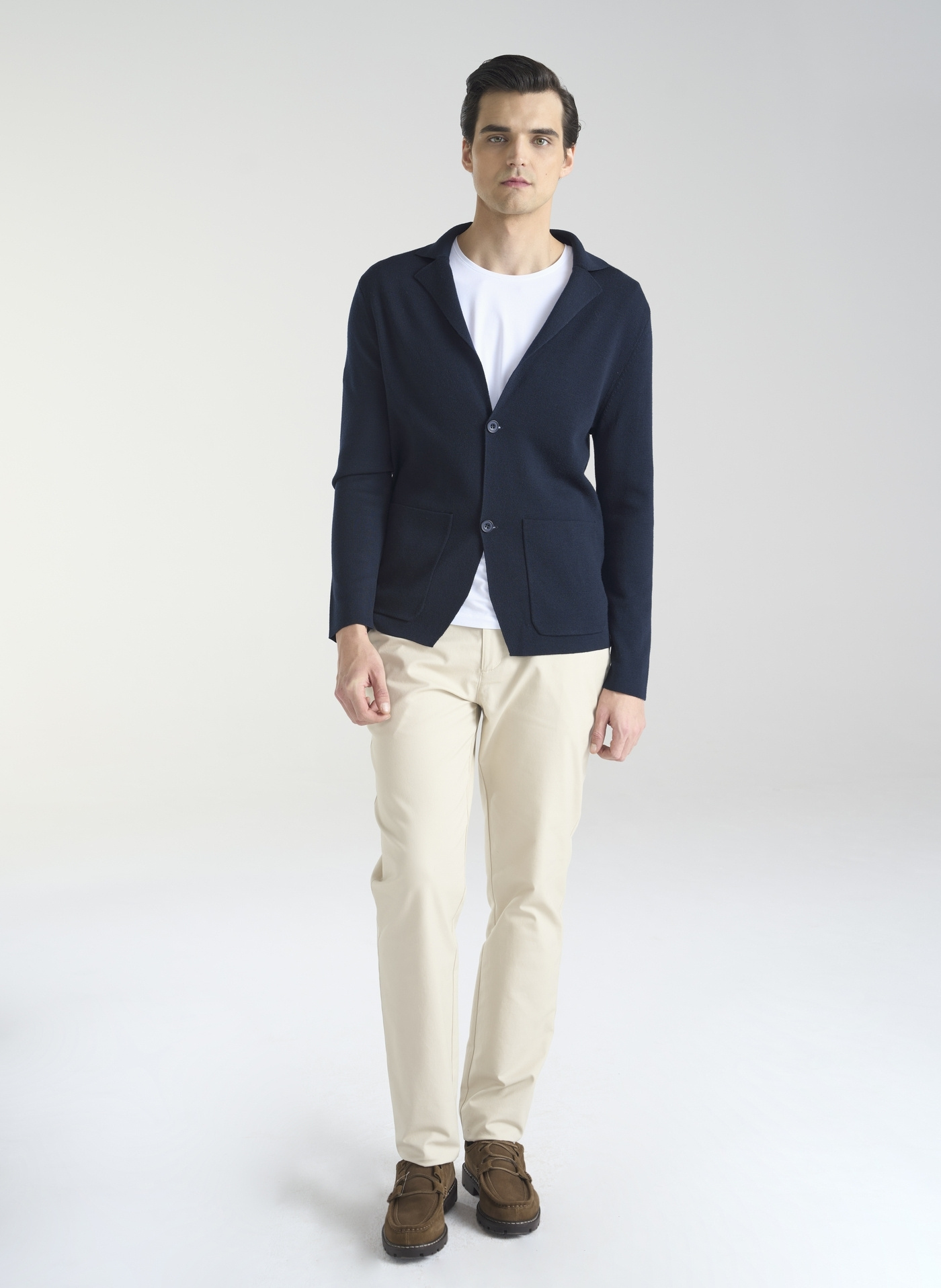 Dzianinowa wełniana marynarka męska - Pako Lorente