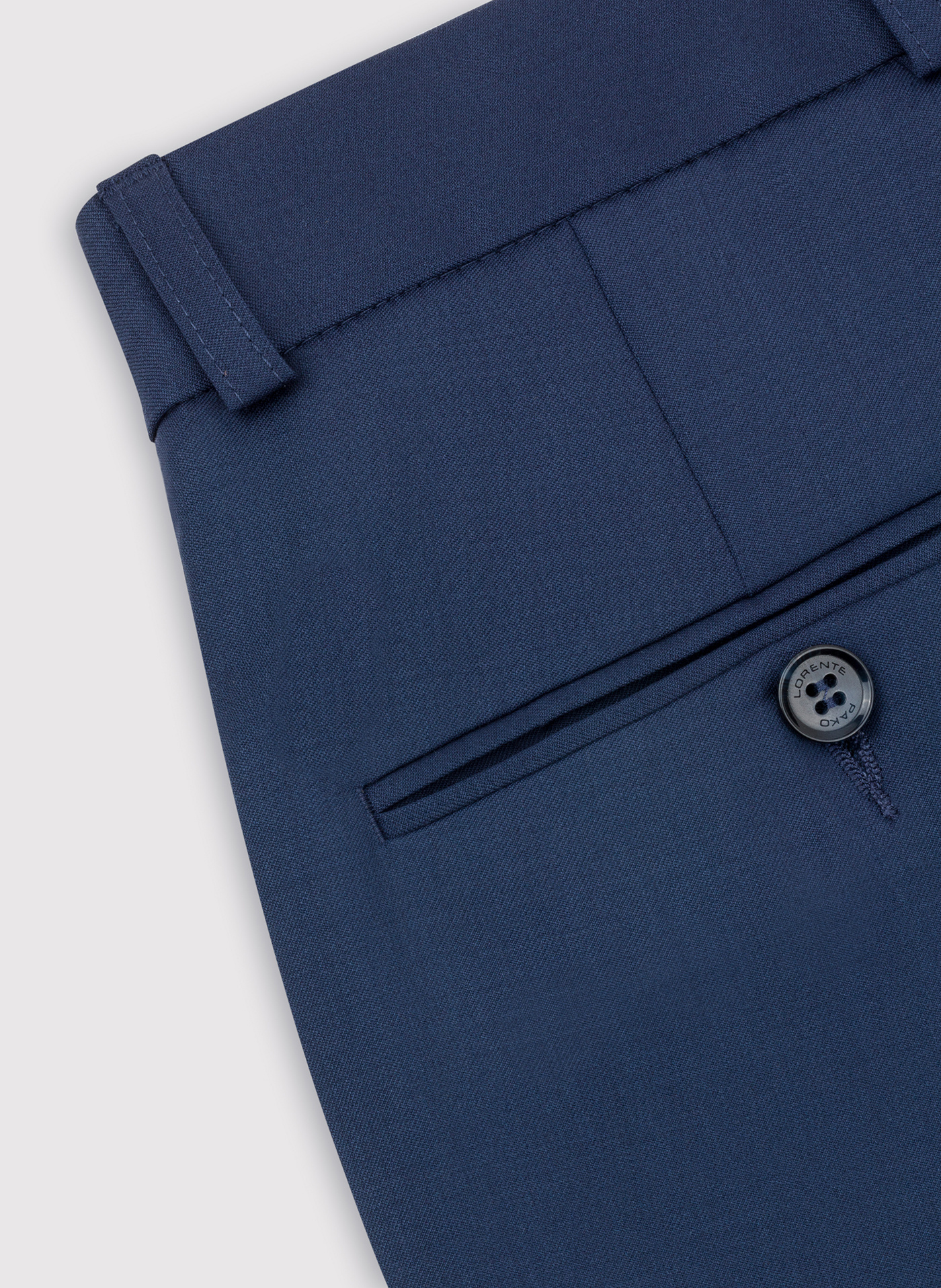 Wełniane garniturowe spodnie męskie w kolorze granatowym - Pako Lorente