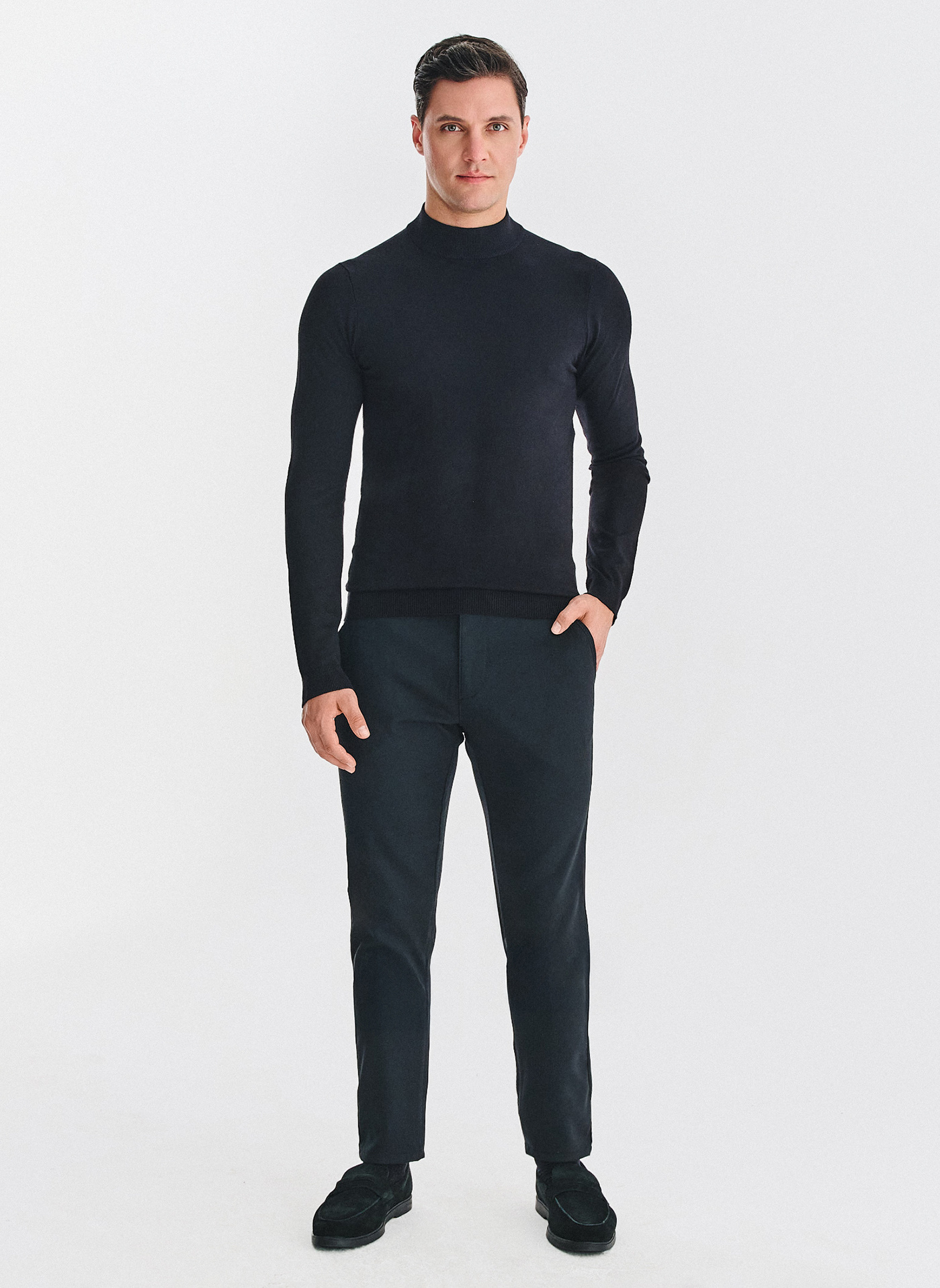 PAKO LORENTE - Półgolf męski w czarnym kolorze - Pako Lorente