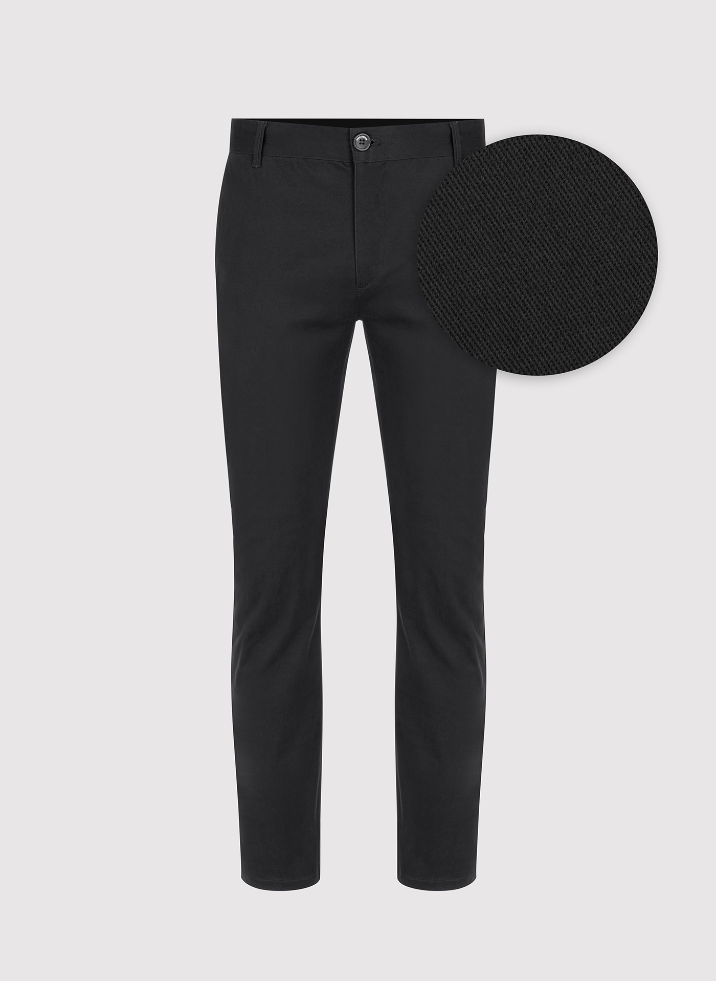 Gładkie spodnie męskie w kolorze czarnym - Pako Lorente