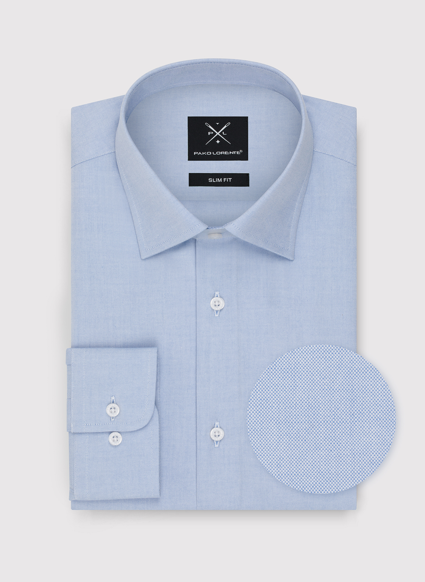 Niebieska bawełniana koszula męska - Pako Lorente
