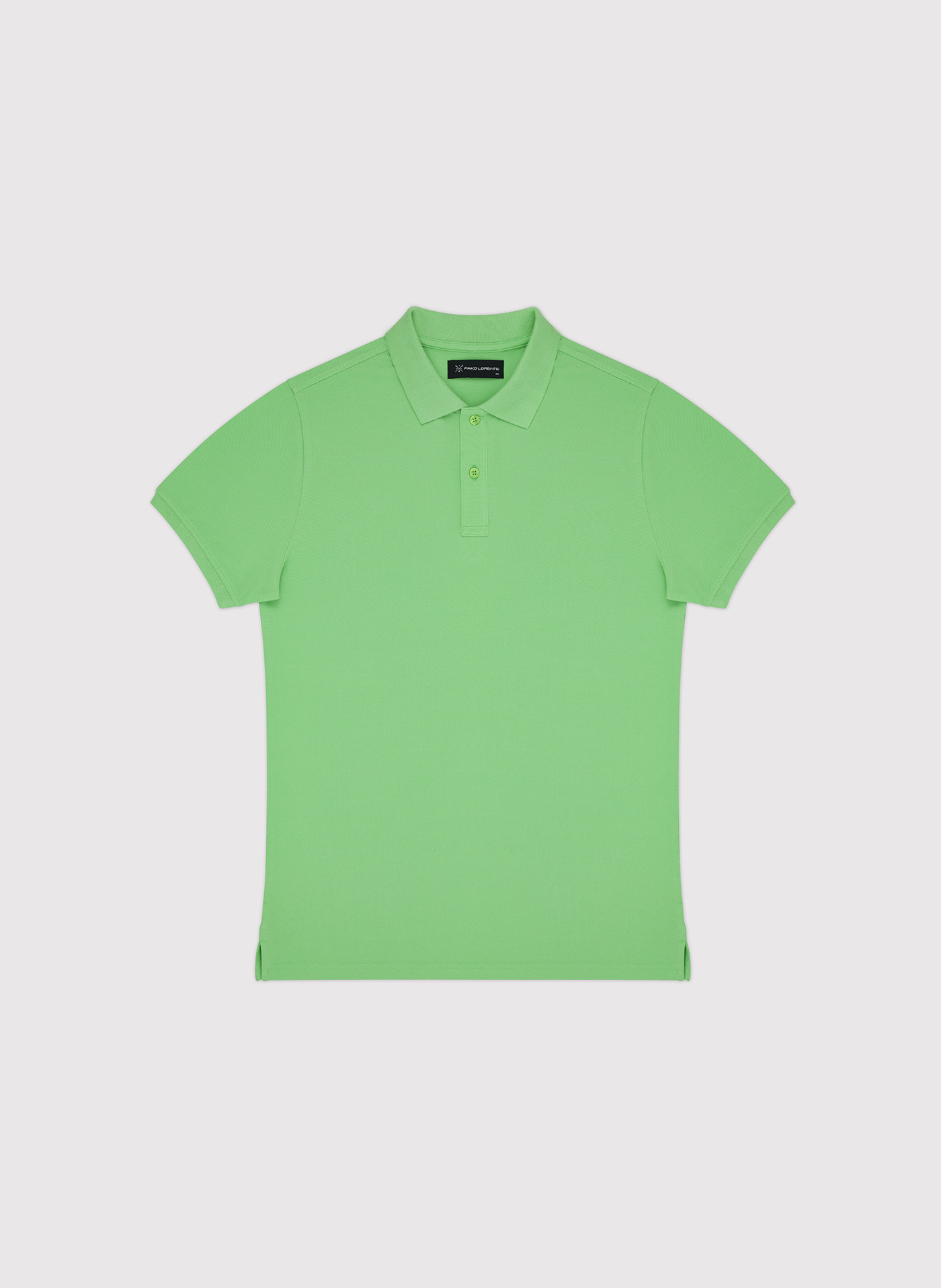 Gładki t-shirt polo w zielonym kolorze - Pako Lorente