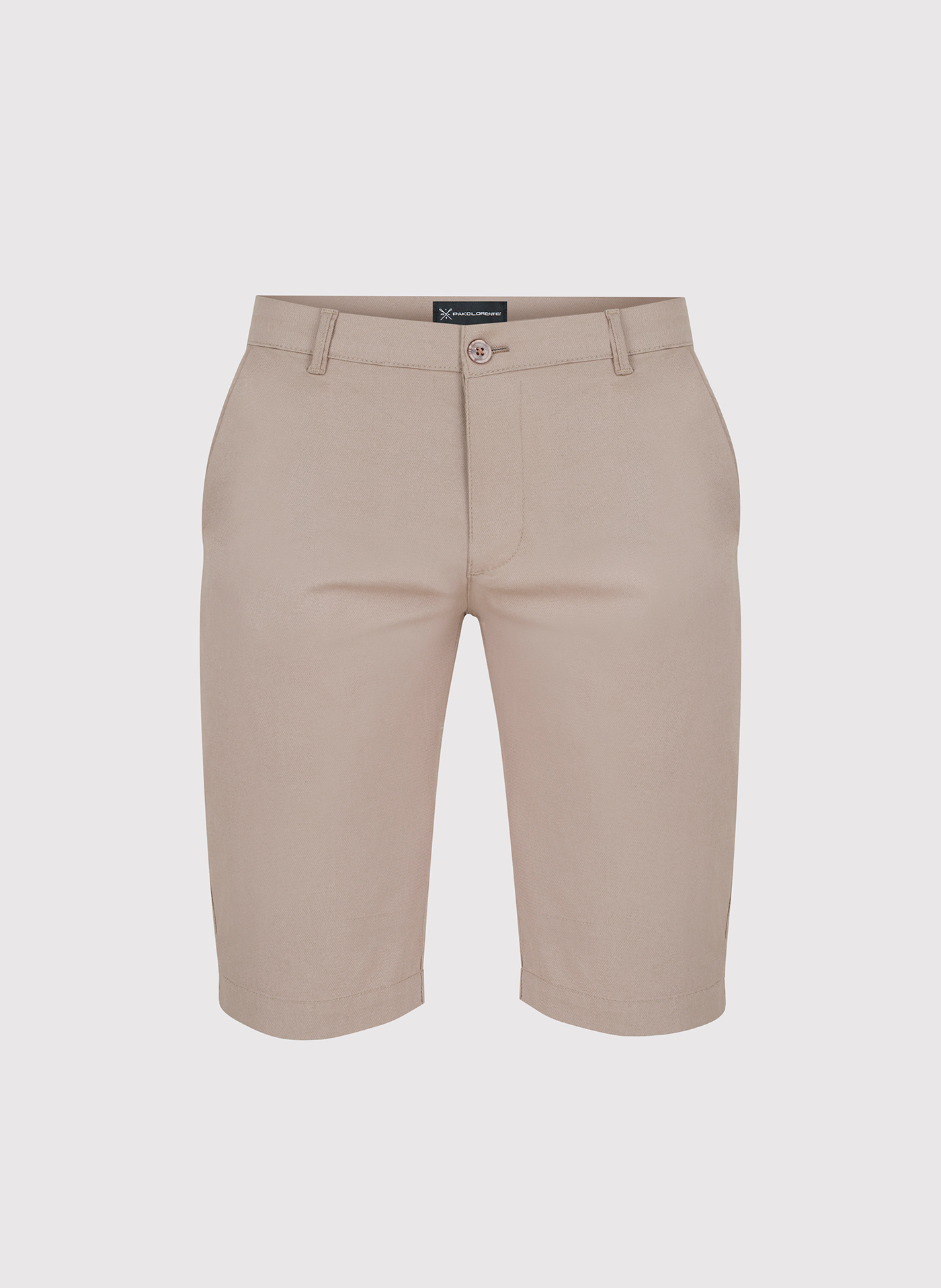 Bawełniane szorty męskie w kolorze beżowym - Pako Lorente