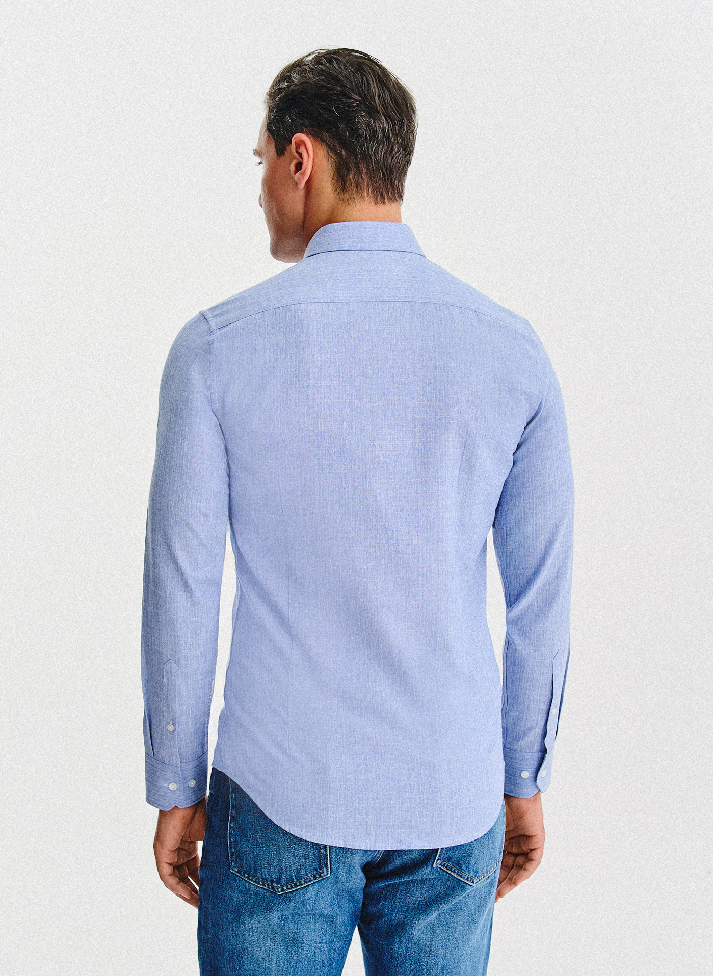 PAKO LORENTE - Niebieska koszula męska melanż - Pako Lorente