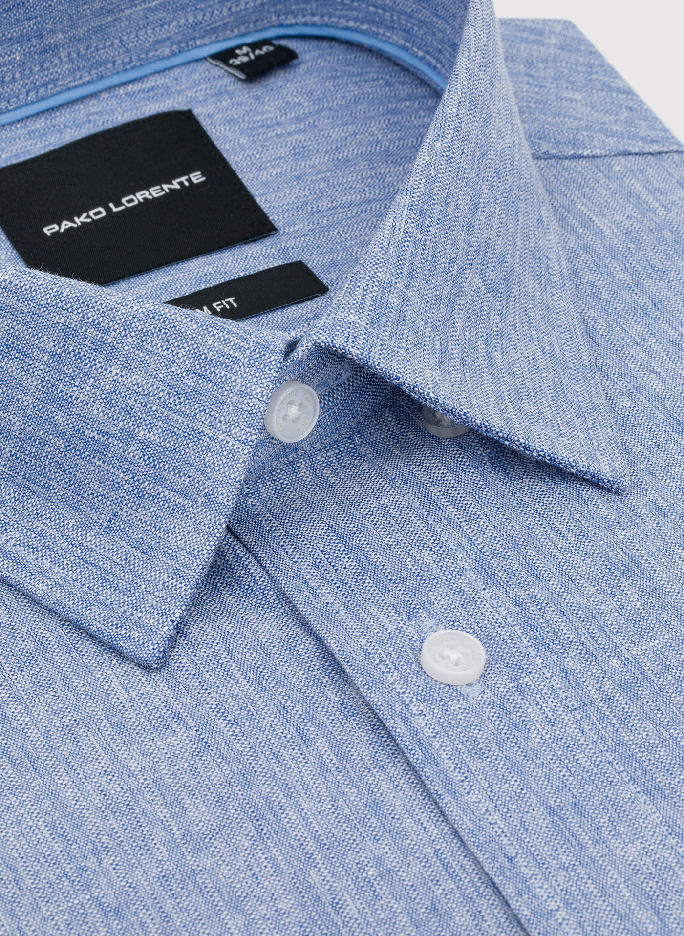 PAKO LORENTE - Niebieska koszula męska melanż - Pako Lorente