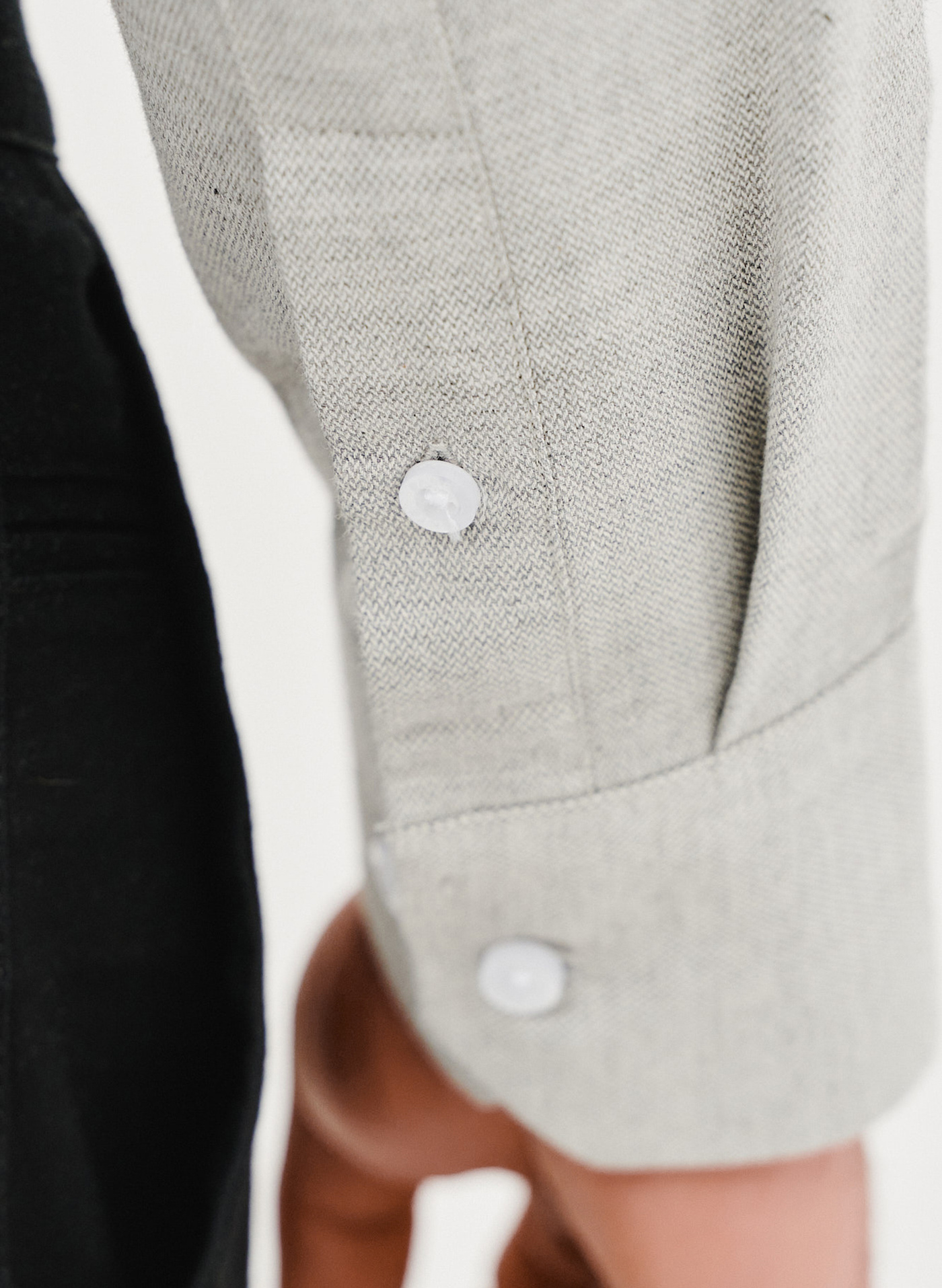 Zielono-szara bawełniana koszula męska - Pako Lorente