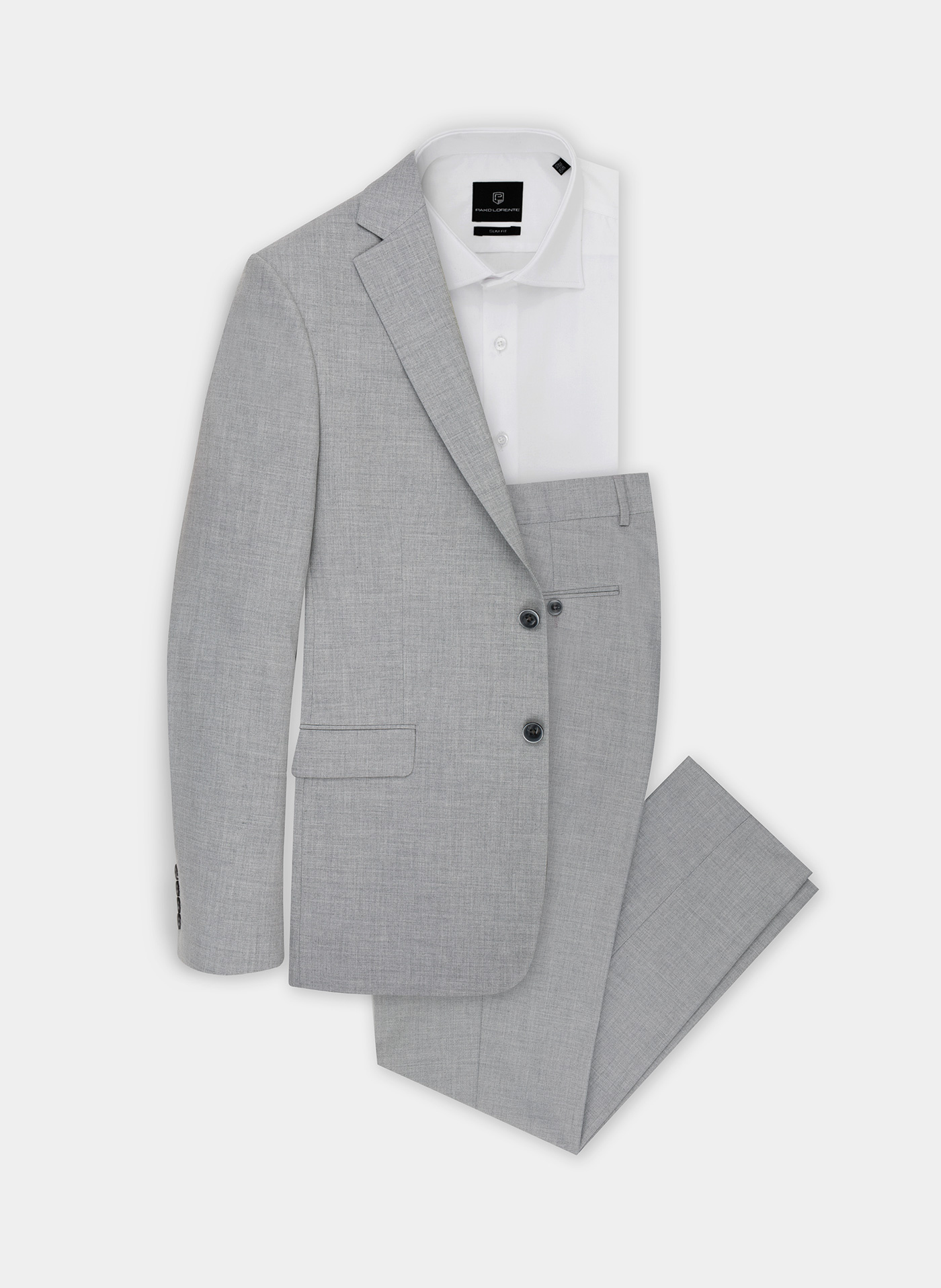 Szare spodnie garniturowe P22SF-6G-006-S-S - Pako Lorente