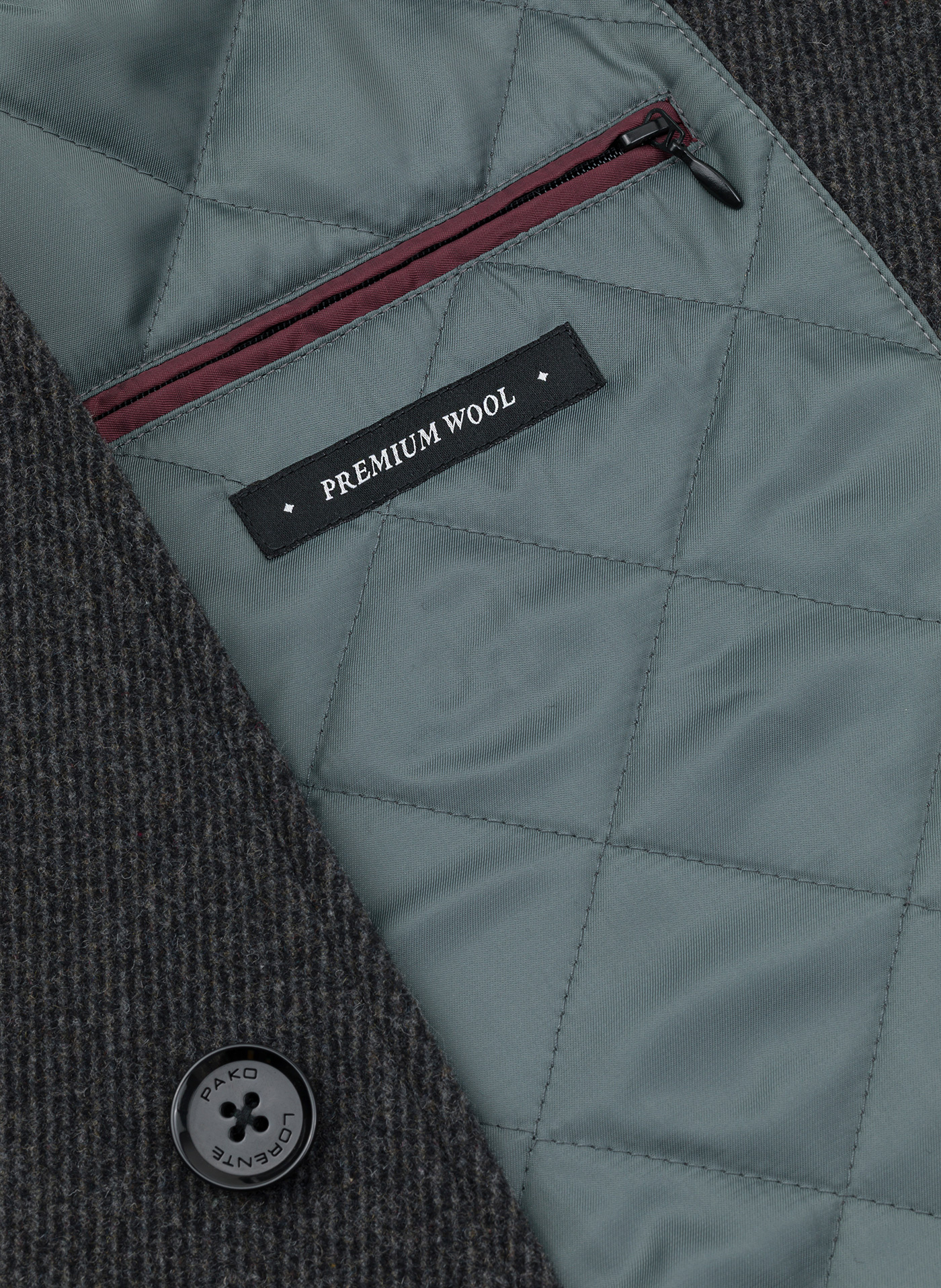 Szary płaszcz zapinany na guziki - Pako Lorente