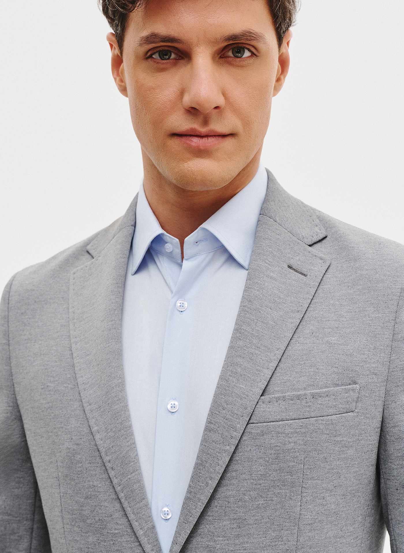 PAKO LORENTE - Jasnoszara marynarka z dzianiny - Pako Lorente