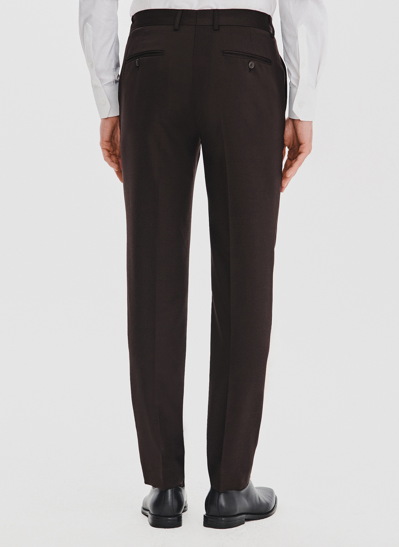 Brązowe spodnie garniturowe - Pako Lorente