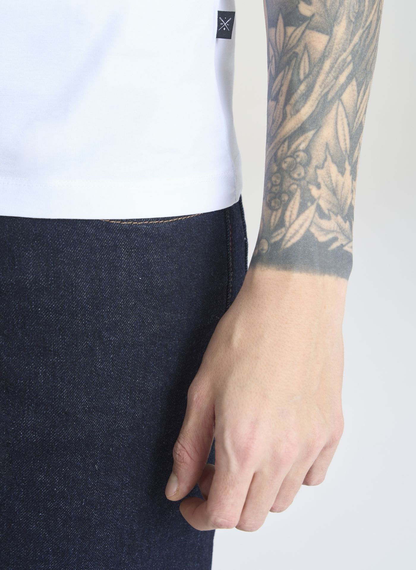 Biały gładki T-shirt Basic - Pako Lorente