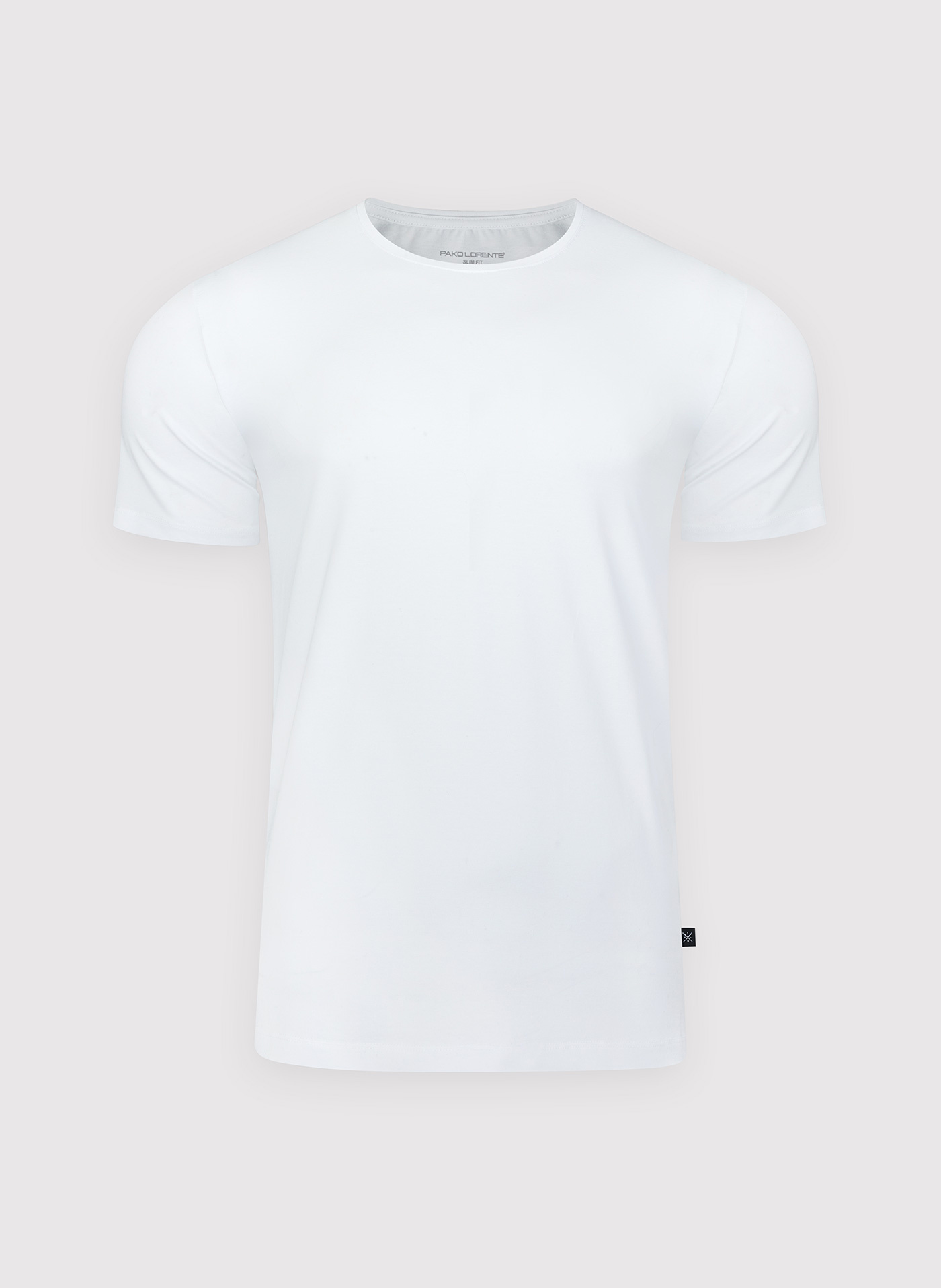 Biały gładki T-shirt Basic - Pako Lorente