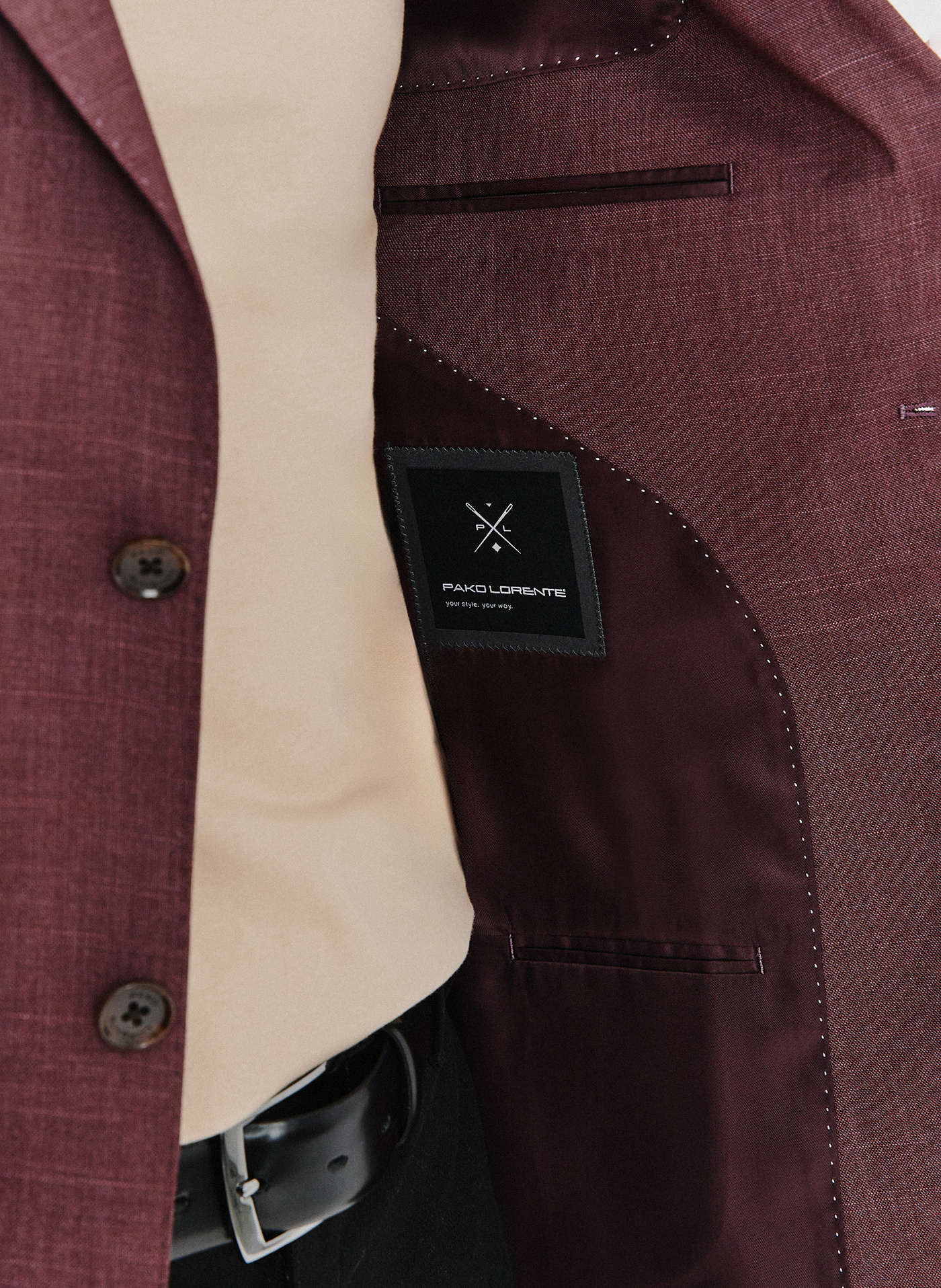 Casualowa gładka marynarka męska - Pako Lorente