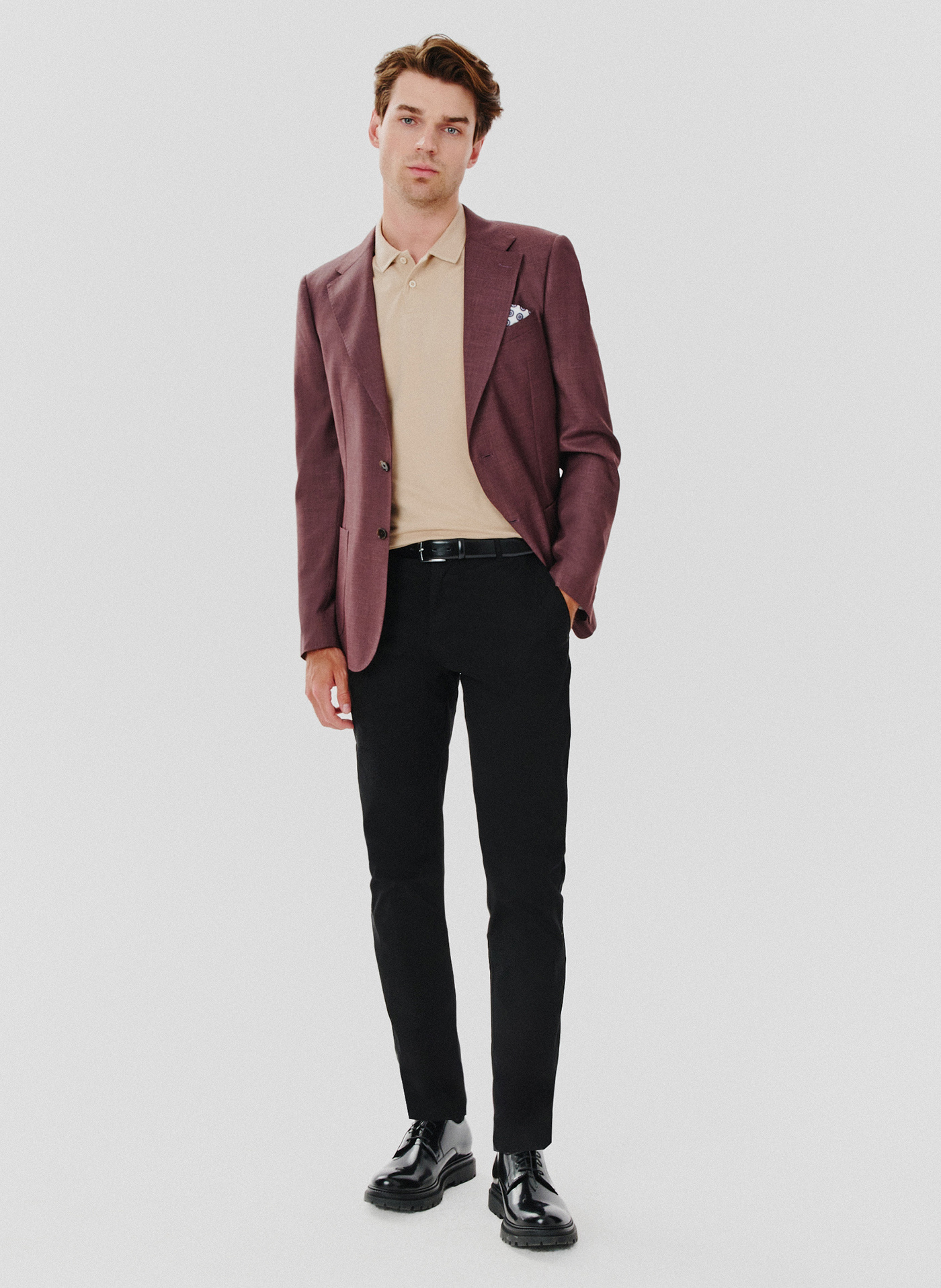 Casualowa gładka marynarka męska - Pako Lorente