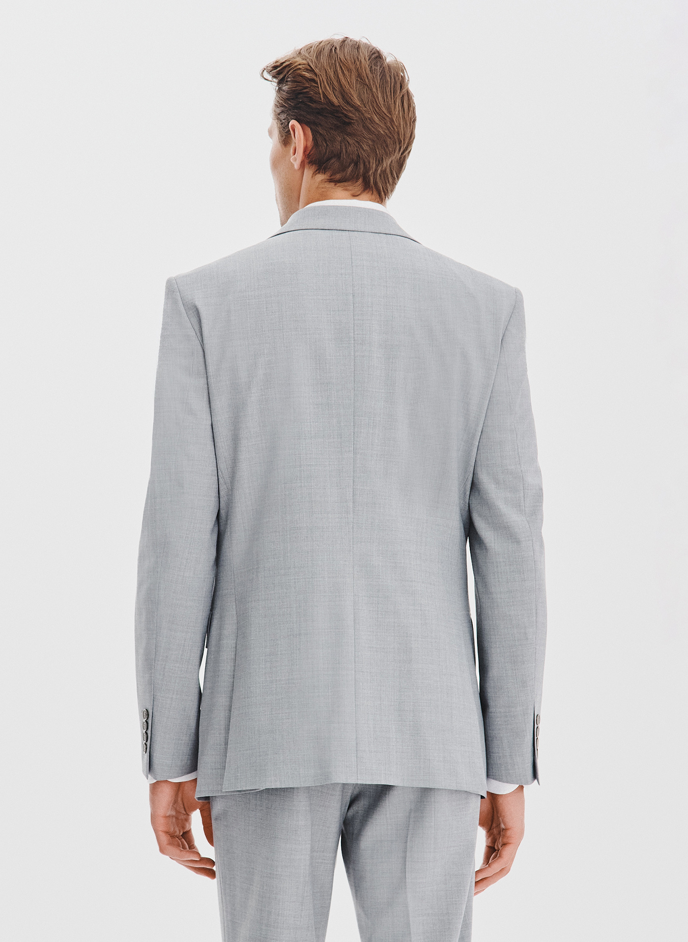 PAKO LORENTE - Gładki szary garnitur męski - Pako Lorente