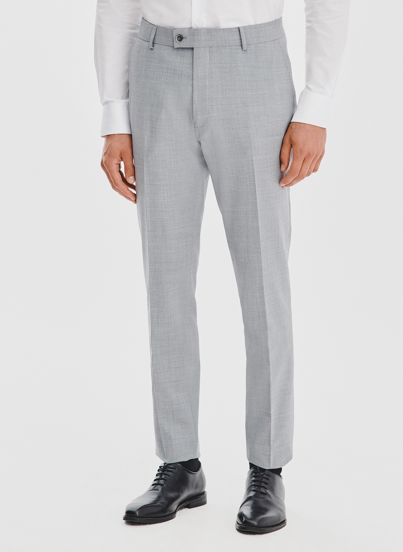 PAKO LORENTE - Gładki szary garnitur męski - Pako Lorente