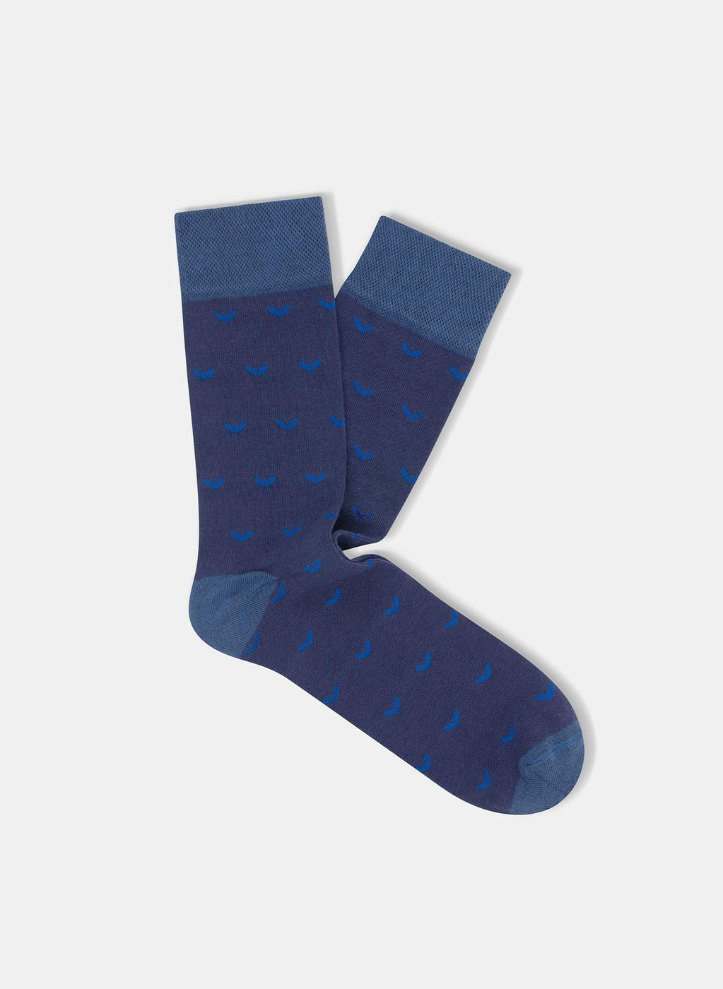 Granatowe skarpetki w niebieski wzór P000B-SX-512-G - Pako Lorente