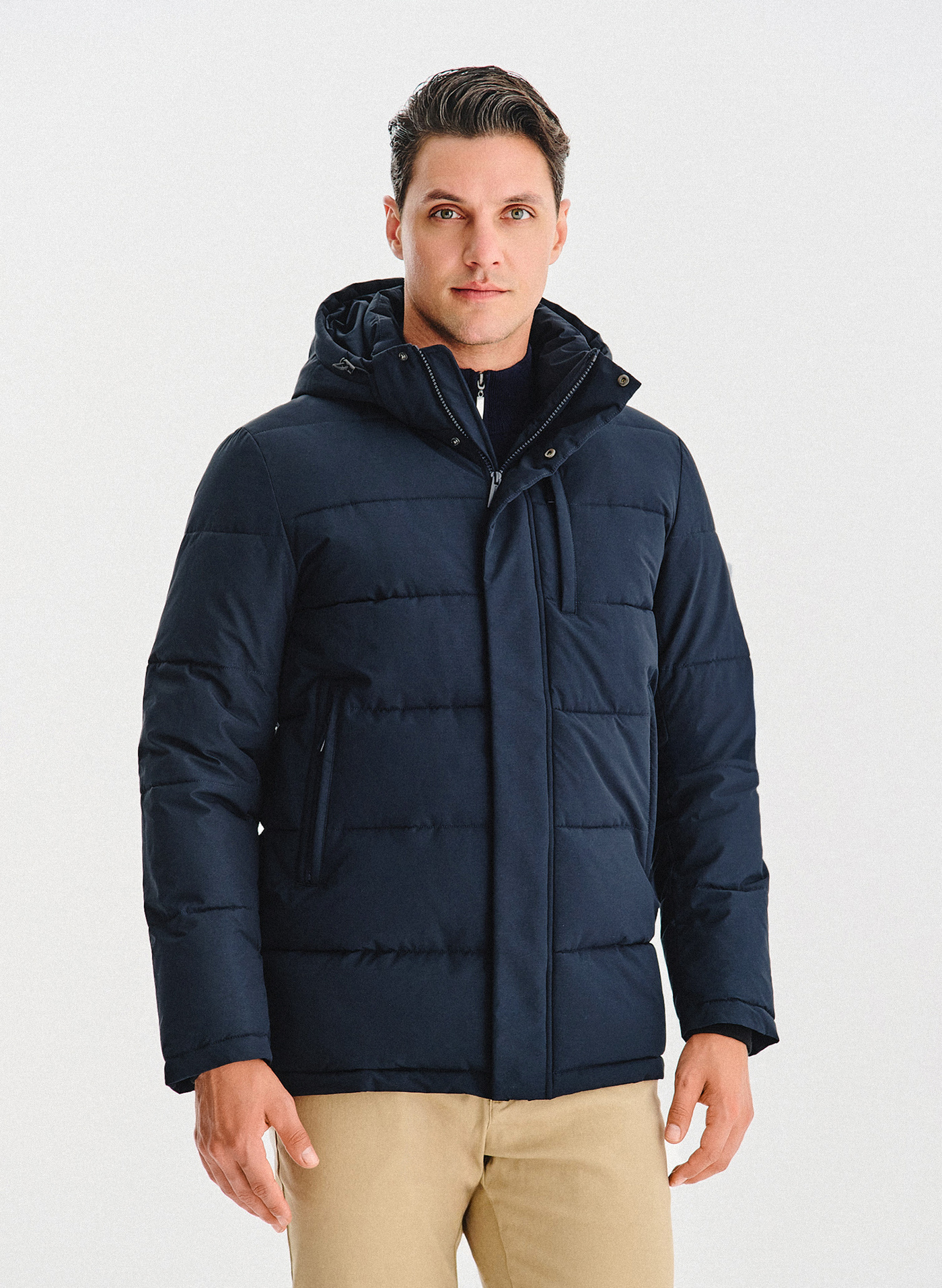 Granatowa pikowana kurtka męska - Pako Lorente