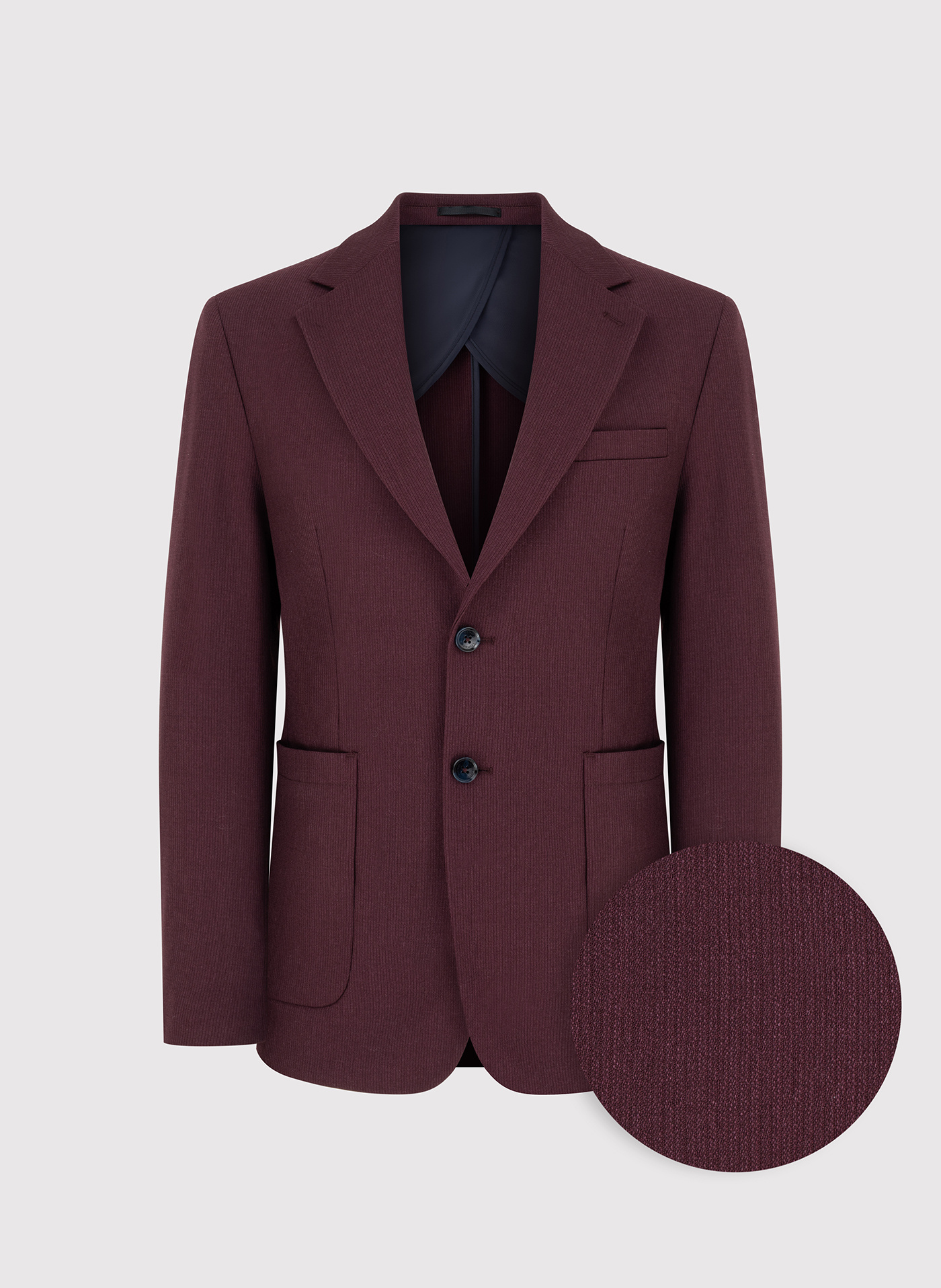 Bordowa marynarka z wełną i jedwabiem - Pako Lorente