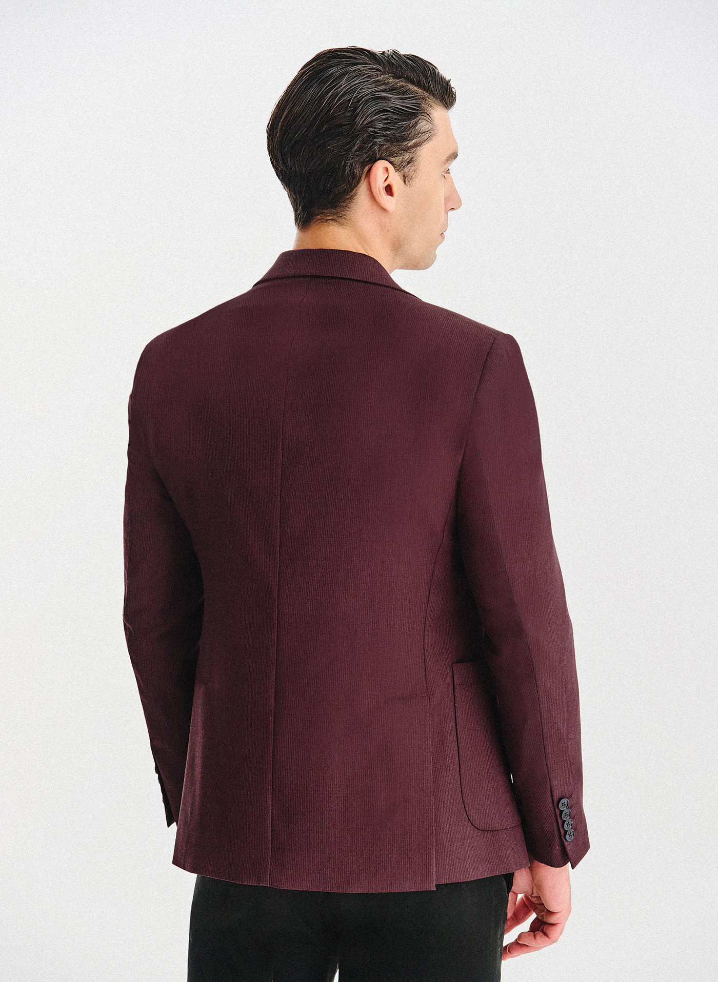 Bordowa marynarka z wełną i jedwabiem - Pako Lorente